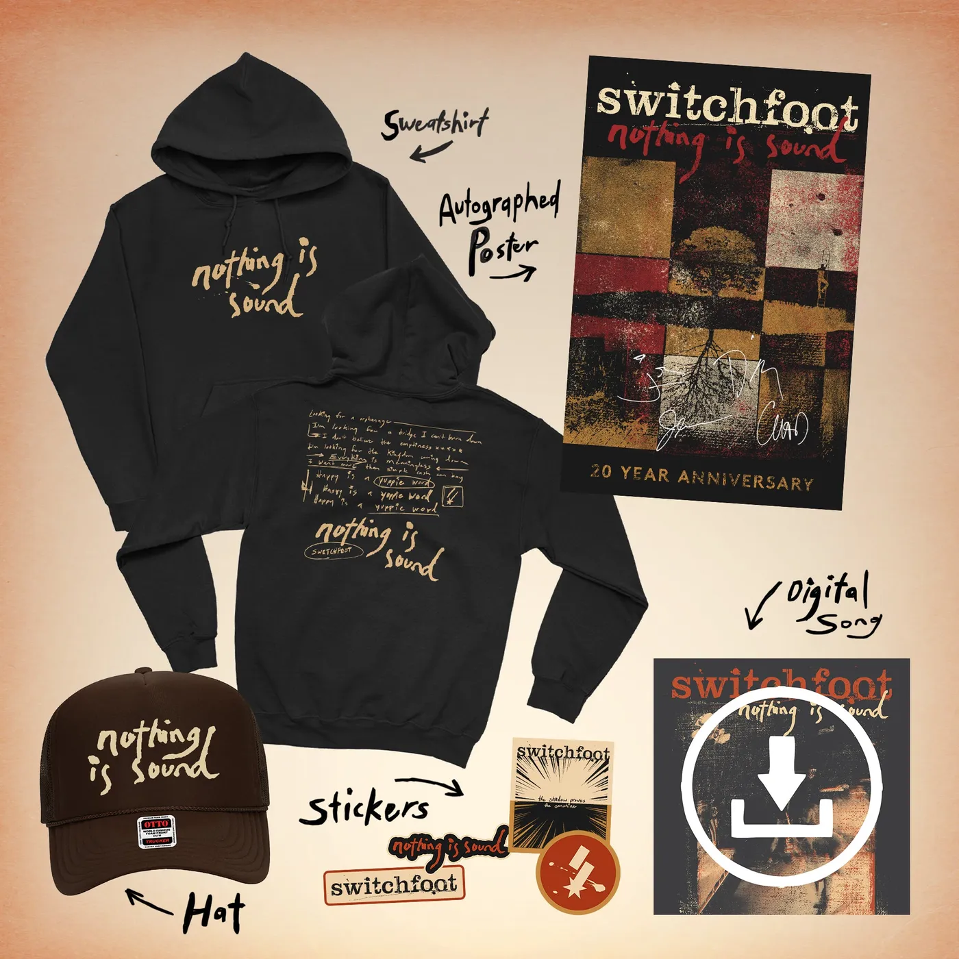 Switchfoot Nothing Is Sound Hoodie Bundle (Ships 9/29)