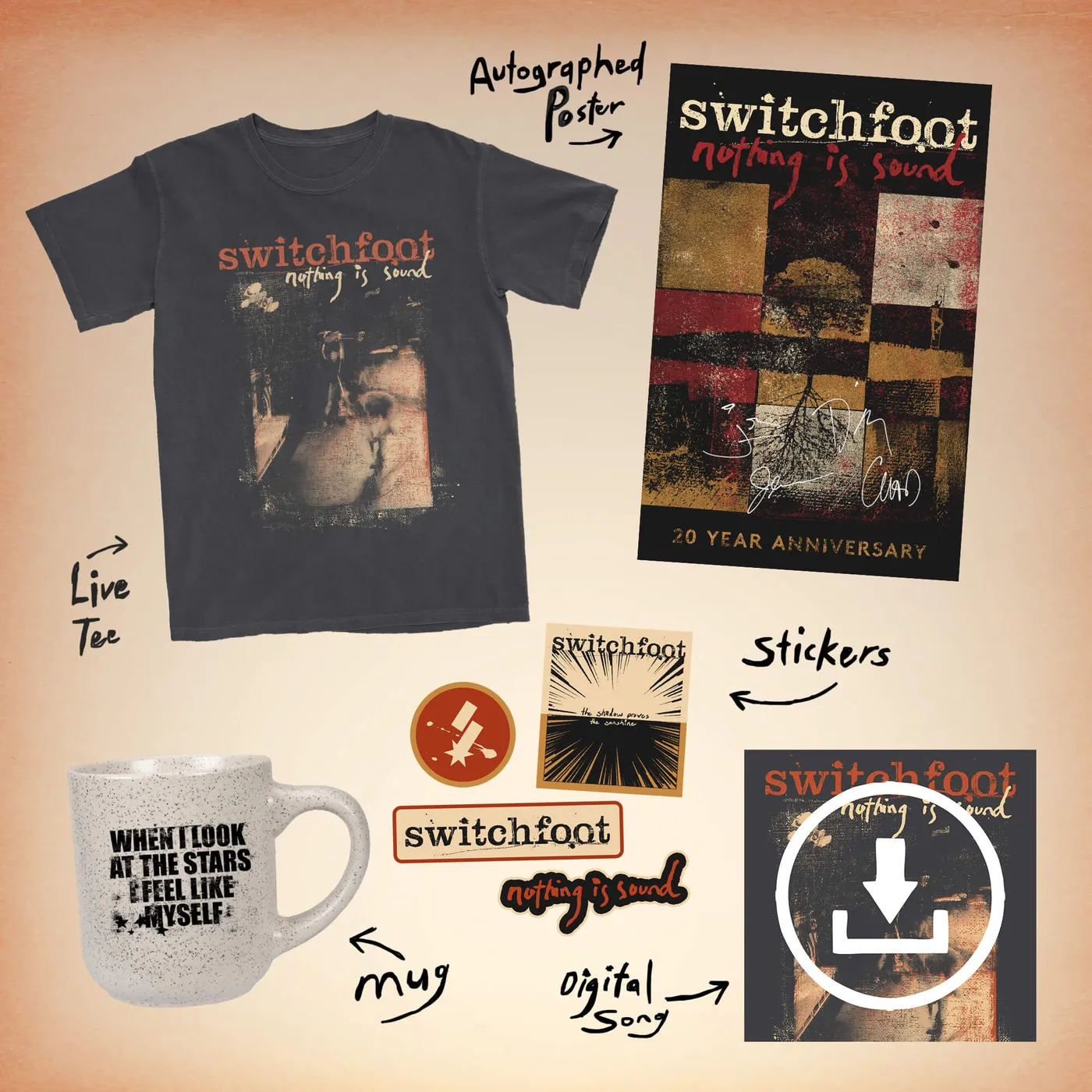 Switchfoot Nothing Is Sound Tee Bundle (Ships 9/29