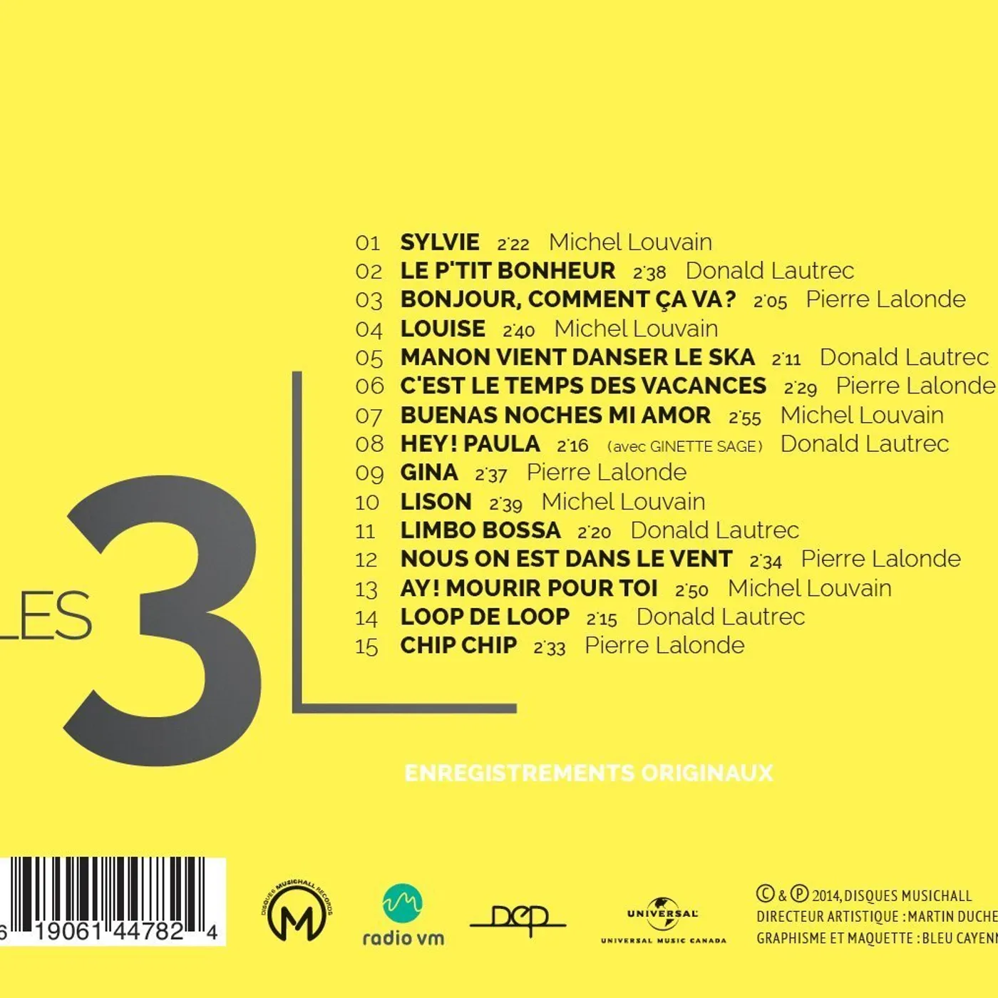 Donald Lautrec Artistes variés / Les 3 L : Louvain, Lautrec, Lalonde - CD