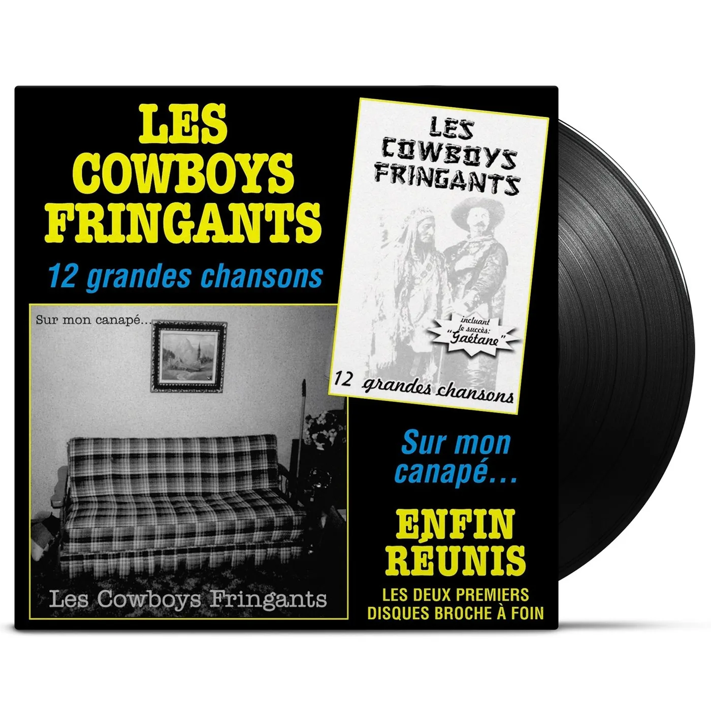 Les Cowboys Fringants Enfin réunis : 12 grandes chansons / Sur mon canapé - 2LP Vinyl