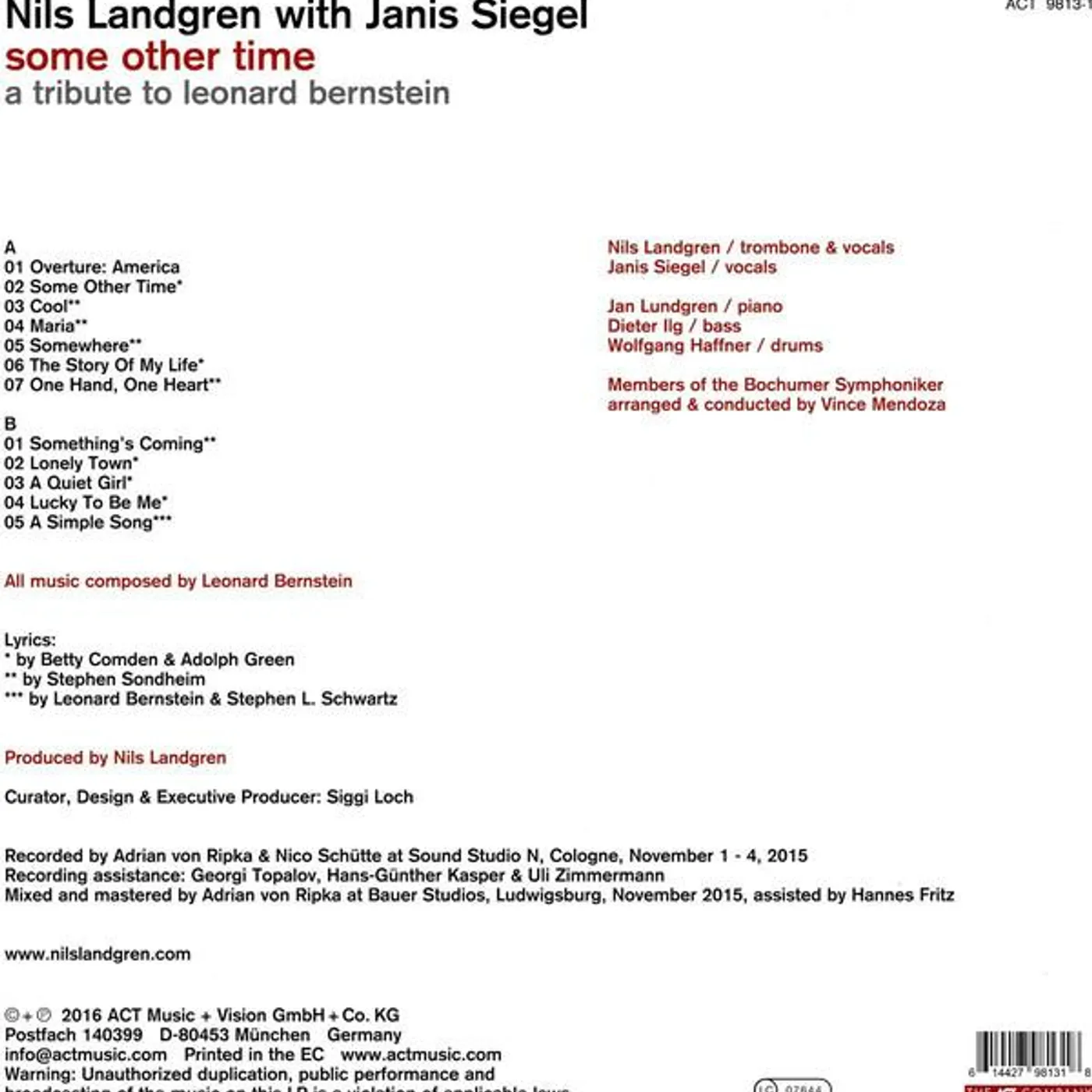 Nils Landgren / Some Other Time (A Tribute to Leonard Bernstein) - LP Vinyl