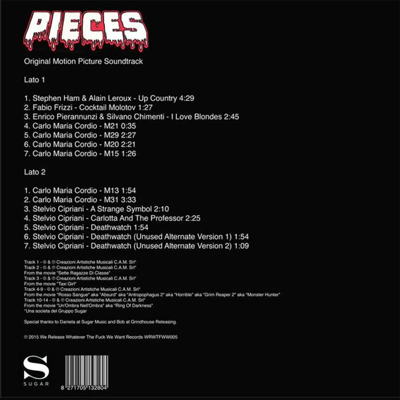 Various Artists  Pieces (Original Motion Picture Soundtrack) - LP Vinyl