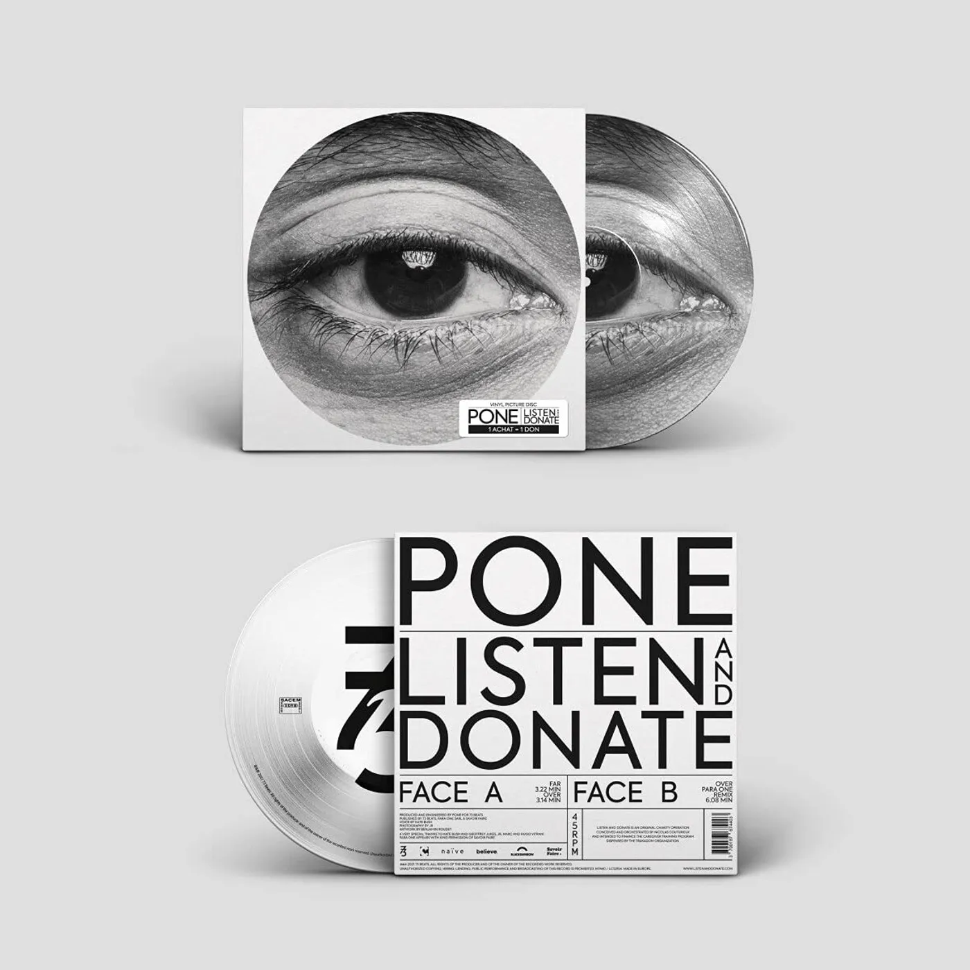 Pone / Listen and Donate (EP) - 12" Picture Disc (Vinyl)