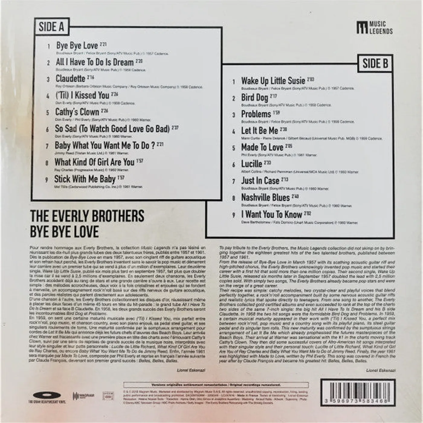 The Everly Brothers / Bye Bye Love - LP (Vinyl)