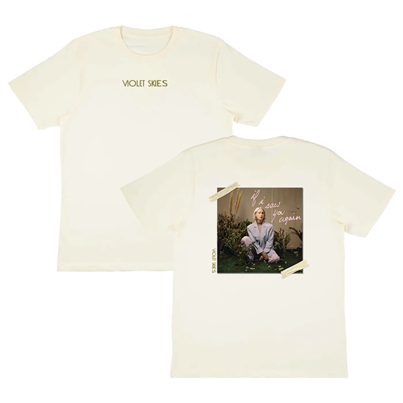 Violet Skies If I Saw You Again | Ecru Tee