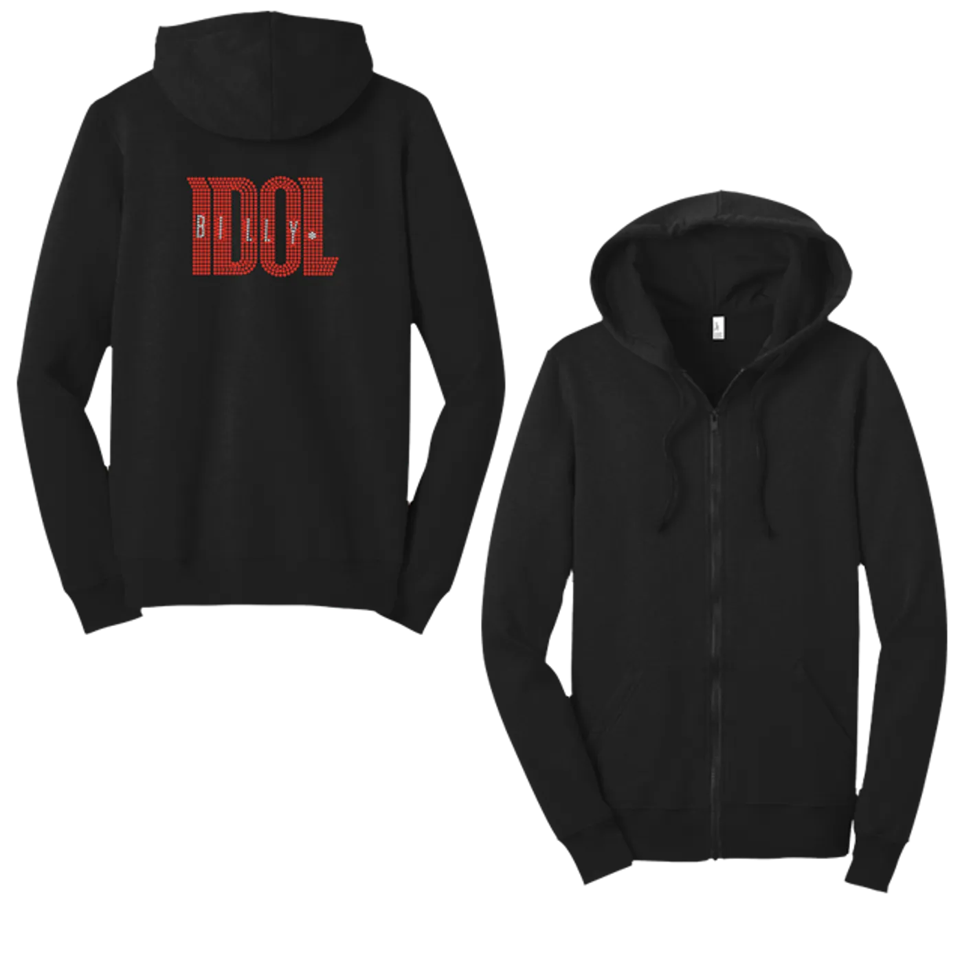 Billy Idol Bling Zip Hoodie