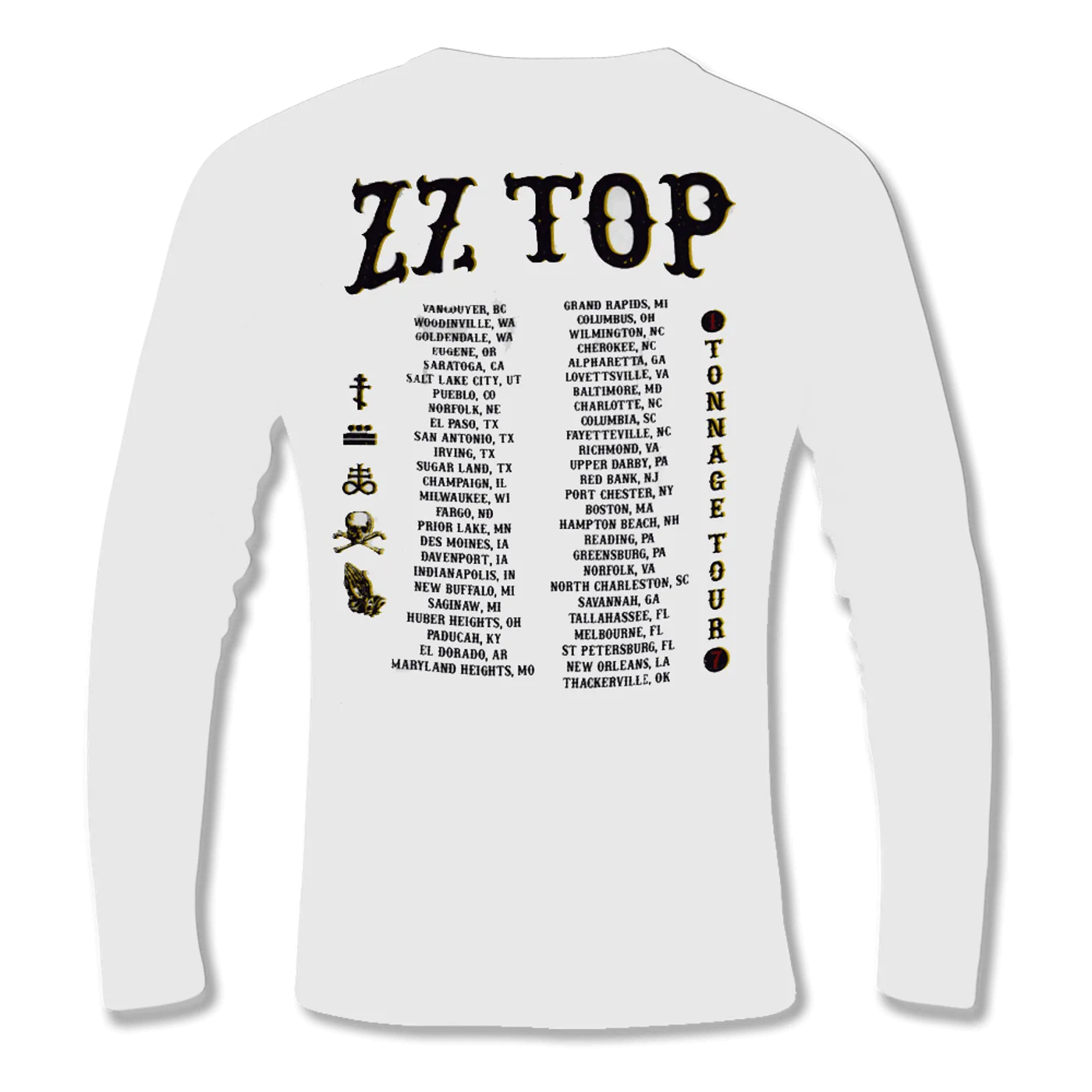 ZZ Top 2017 Tonnage Tour-Satan Art/Itinerary