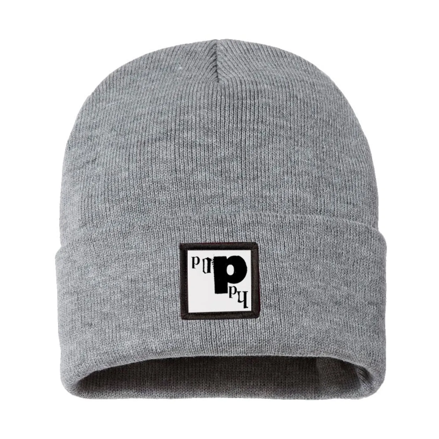 Poppy - Heather Grey Logo Beanie