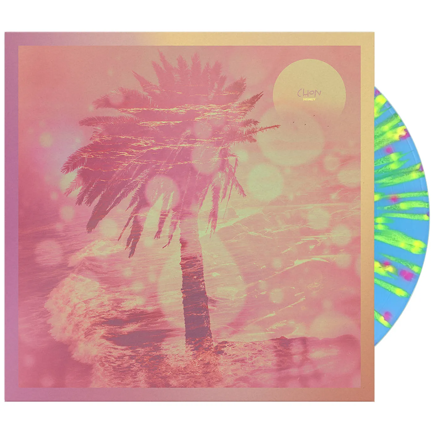 CHON - 'Homey' Electric Blue w/ Black + Yellow + Violet Splatter Vinyl