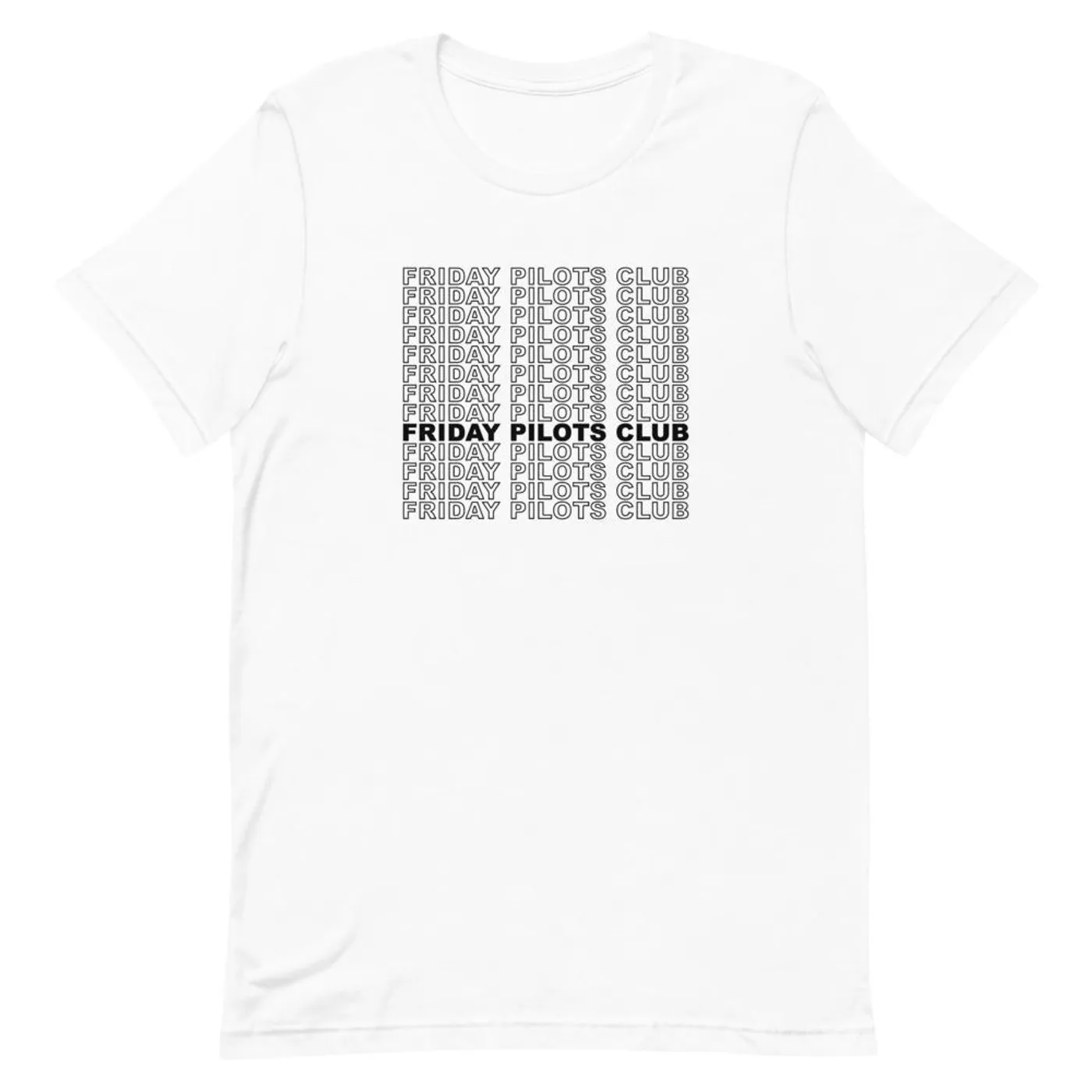 Friday Pilots Club - Short-Sleeve Unisex T-Shirt Black