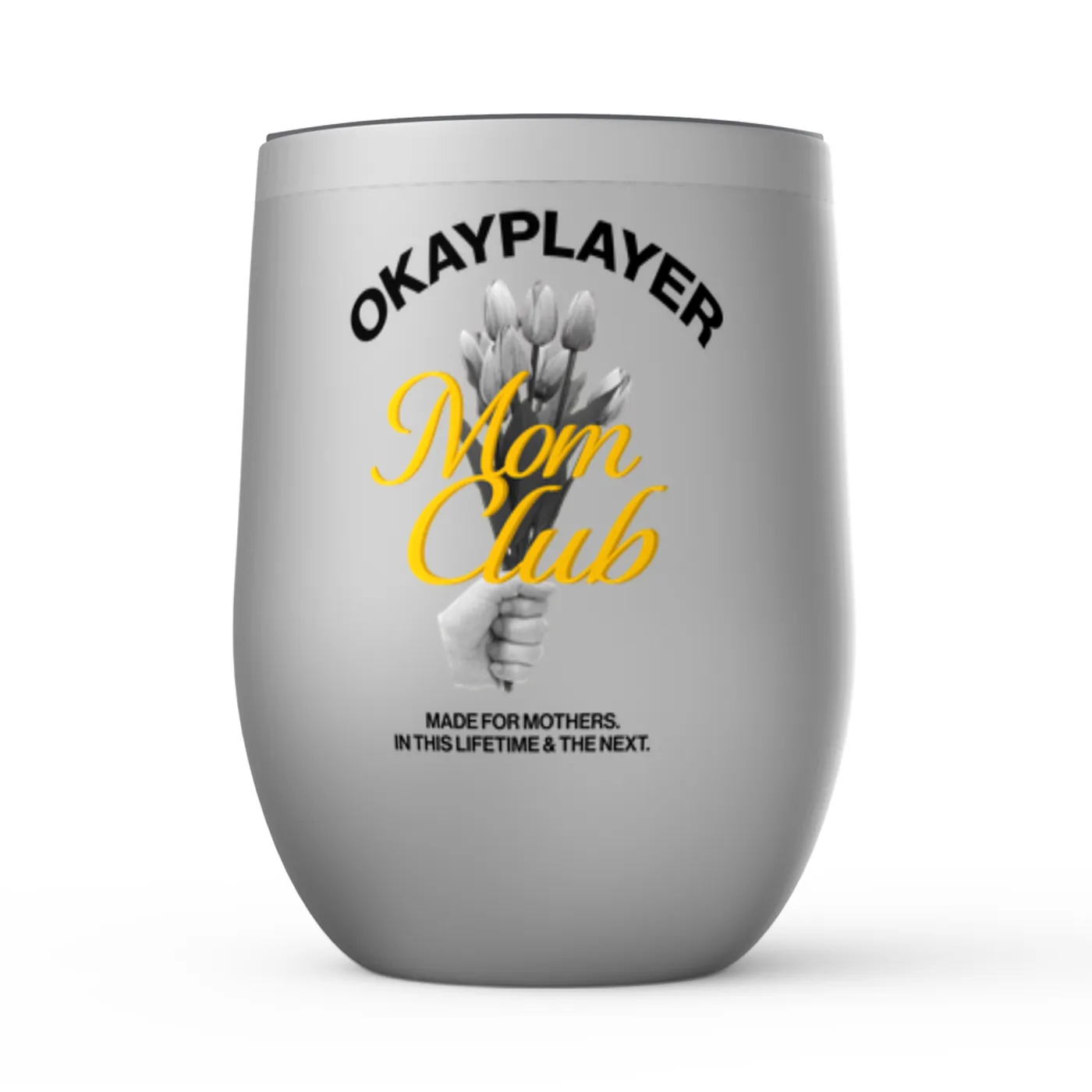 OKAYPLAYER Mom Club Stemless Wine Tumbler