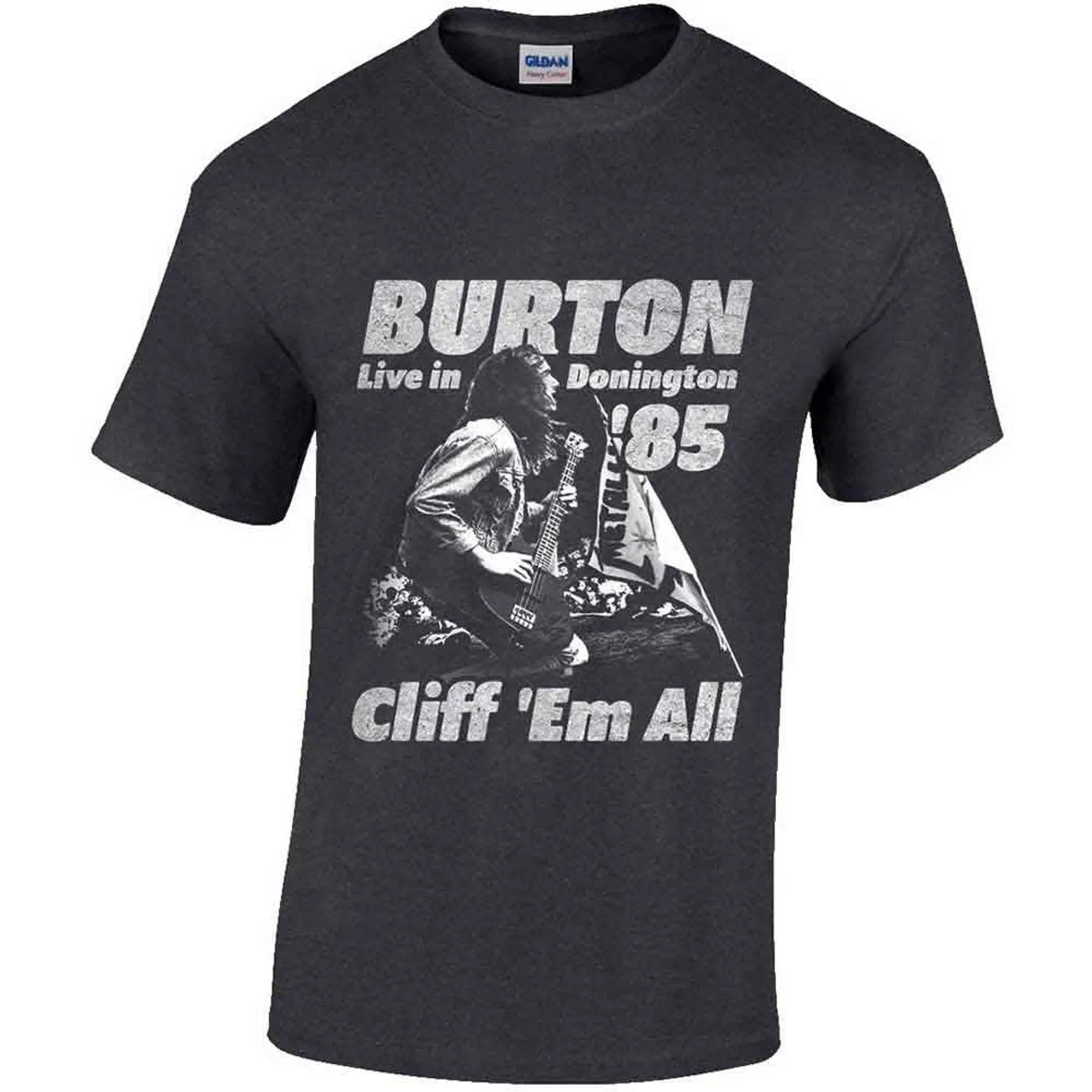 Cliff Burton T Shirt - Flag Retro
