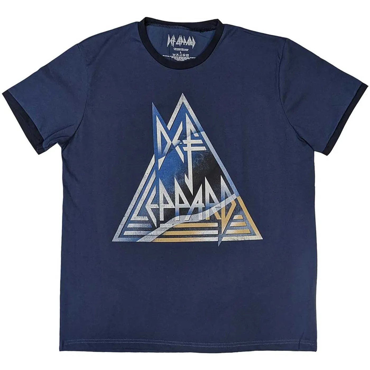 Def Leppard T Shirt - Triangle Logo Ringer