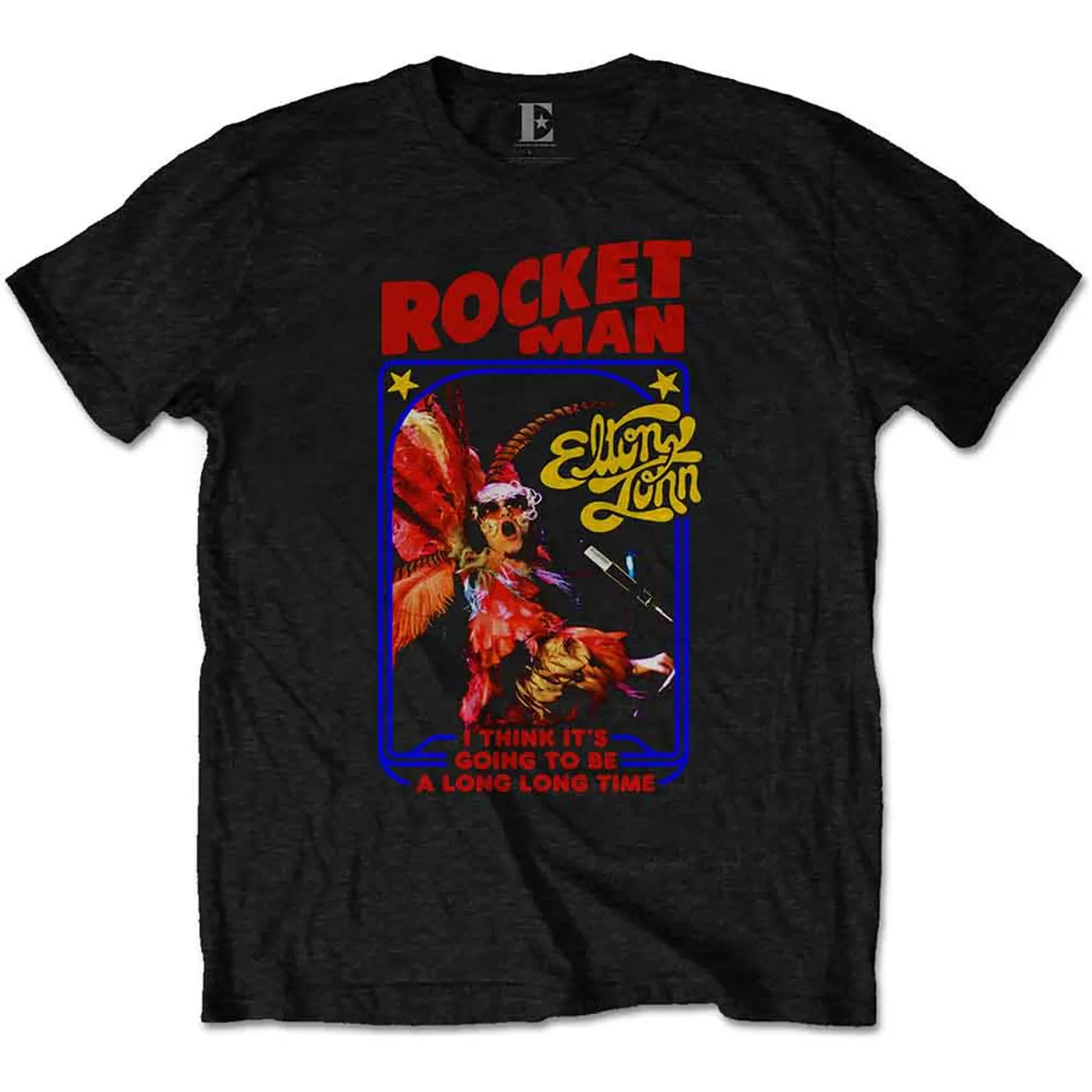 Elton John T Shirt - Rocketman - Feather Suit