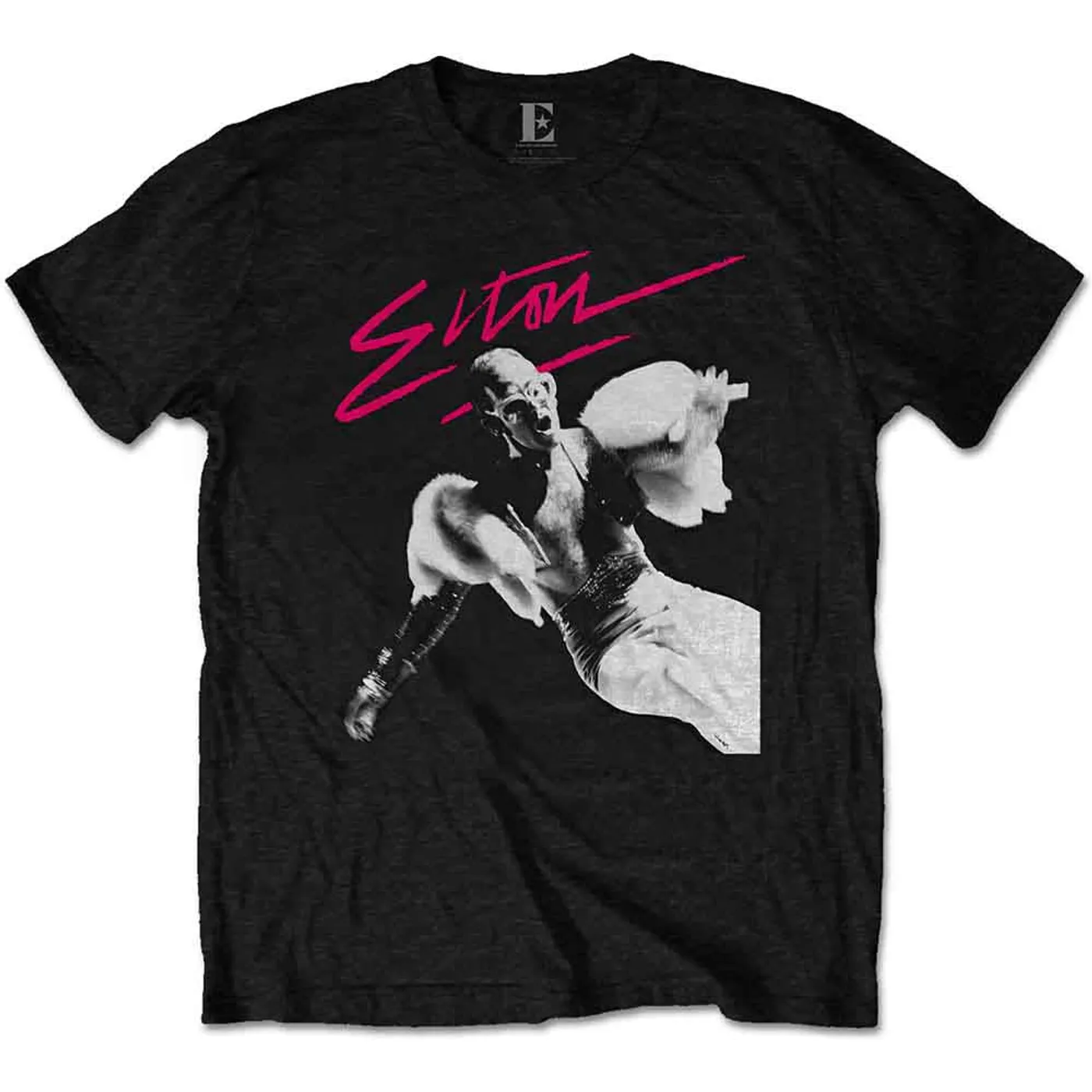 Elton John T Shirt - Pink Brush