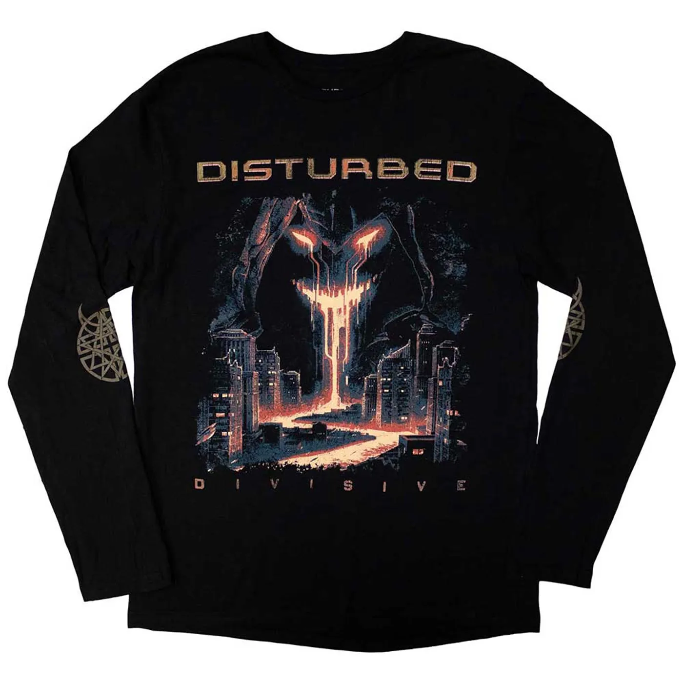 Disturbed Long Sleeve T Shirt - European Tour '23 Divisive
