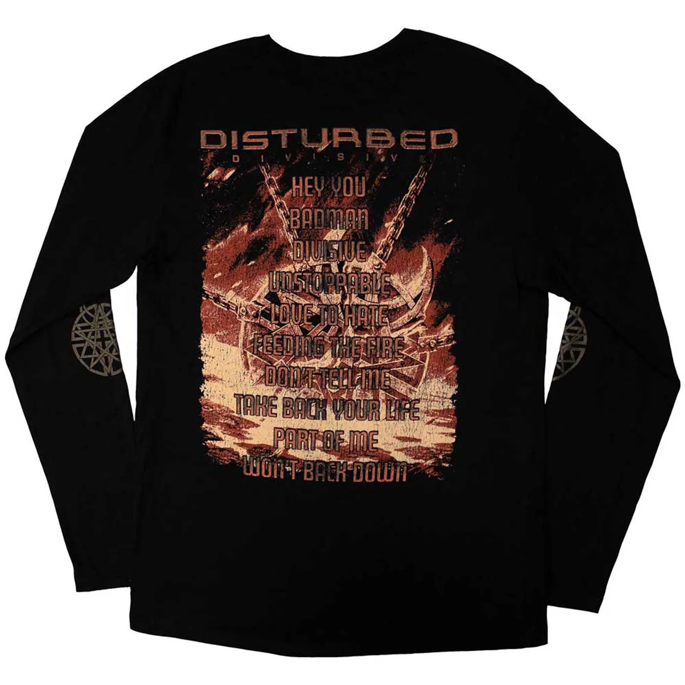 Disturbed Long Sleeve T Shirt - European Tour '23 Divisive