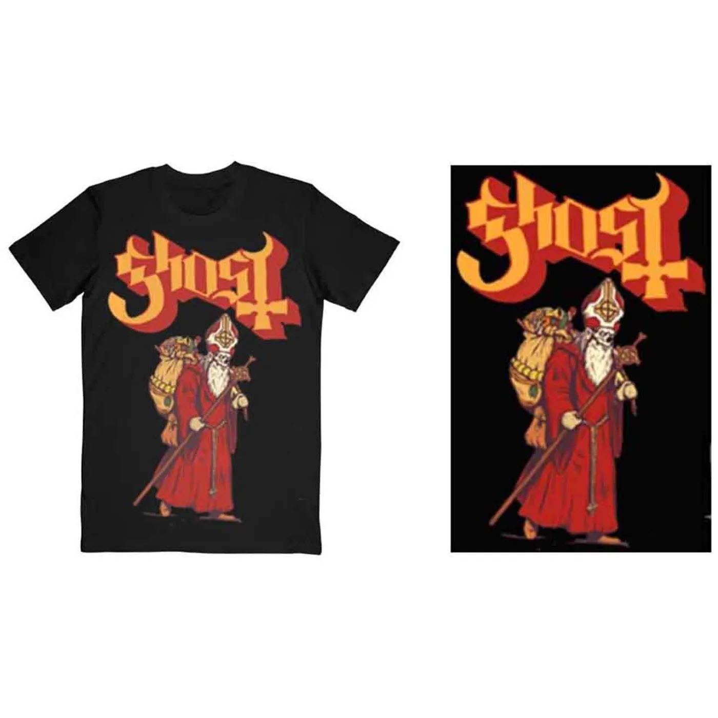 Ghost T Shirt - Greetings From Papa Noel