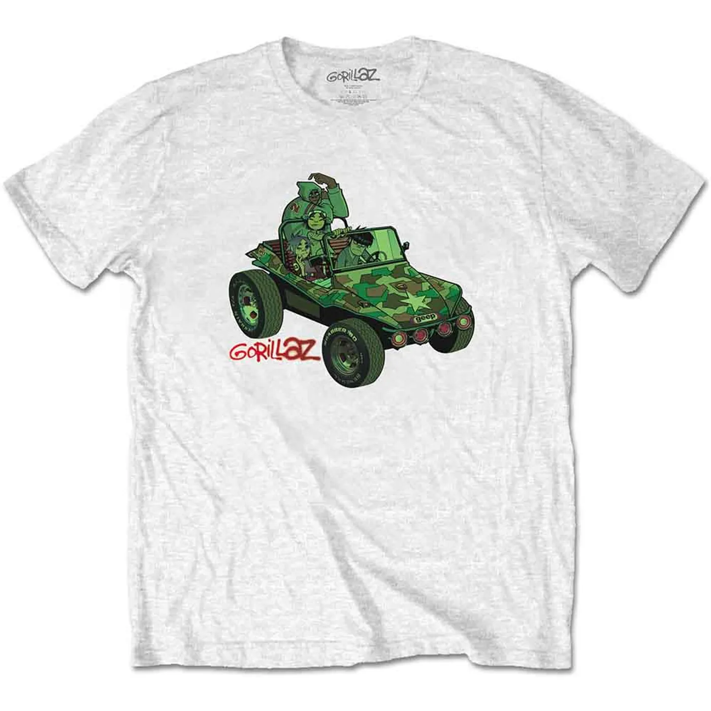 Gorillaz T Shirt - Green Jeep