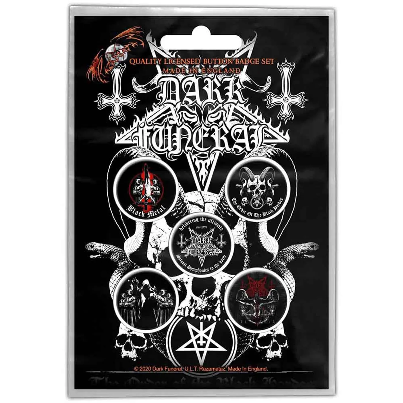 Dark Funeral Plastic Pin Badge - The Black Hordes