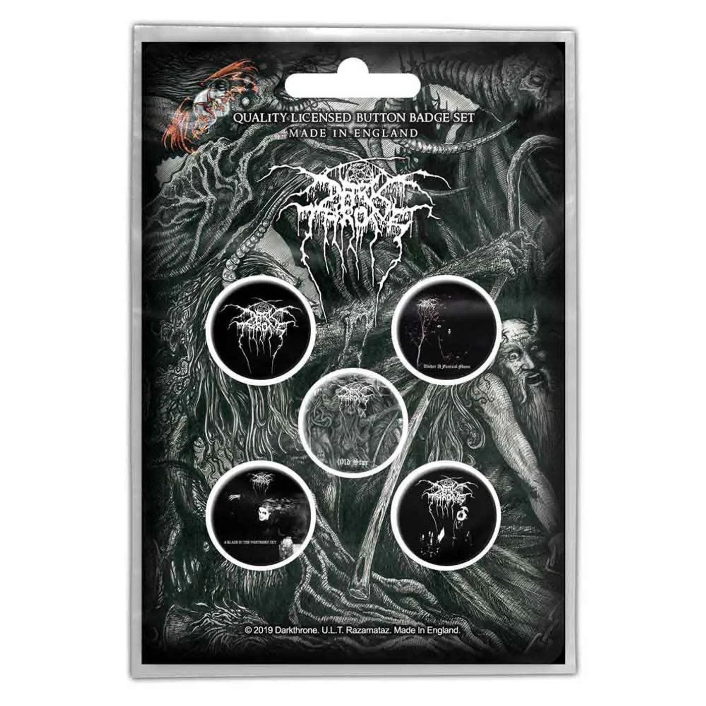 Darkthrone Plastic Pin Badge - Old Star