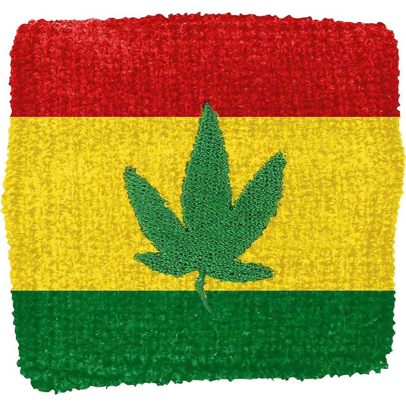 Generic Wrist Bands - Sweat - Rasta Leaf