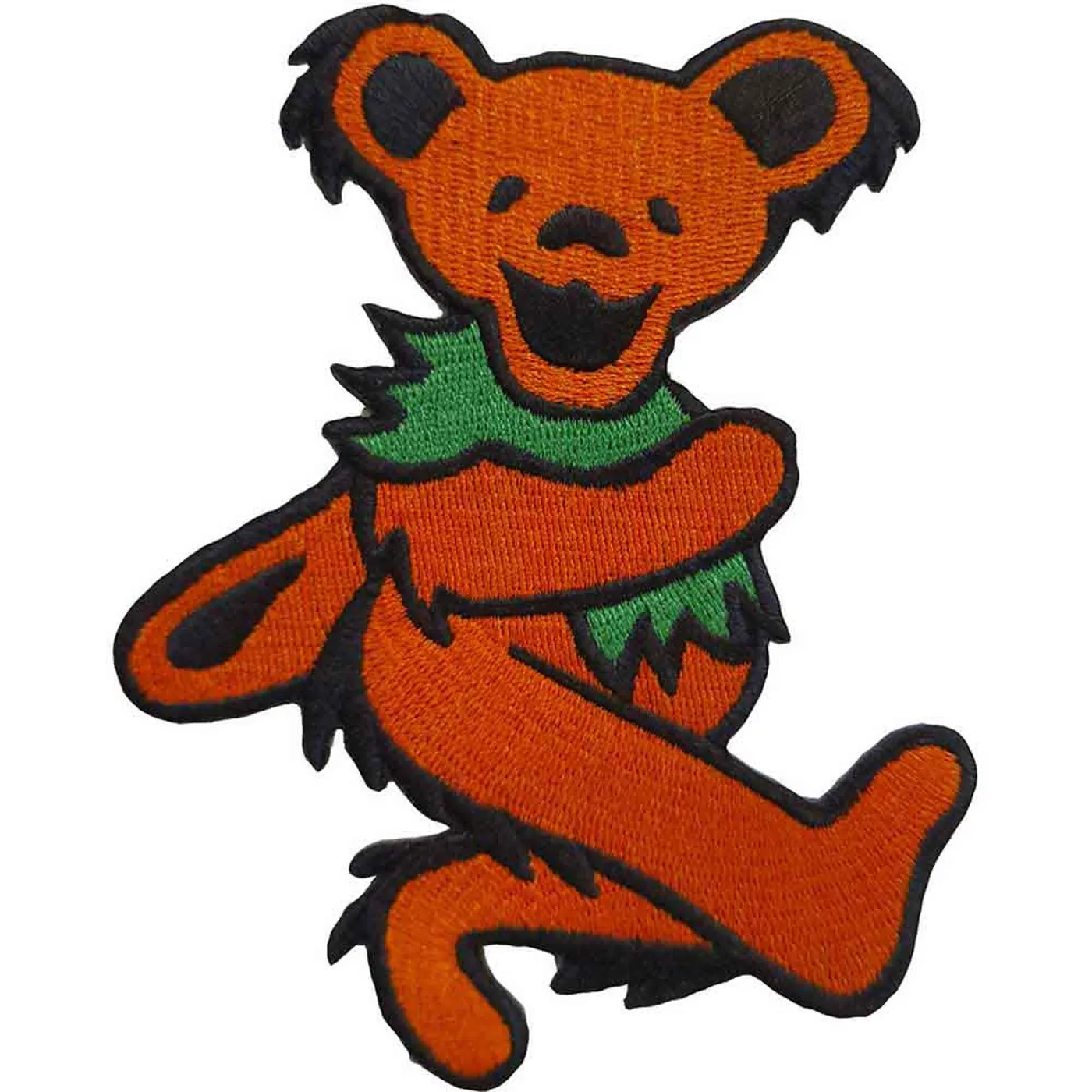 Grateful Dead Patches - Iron On - Orange Dancing Bear