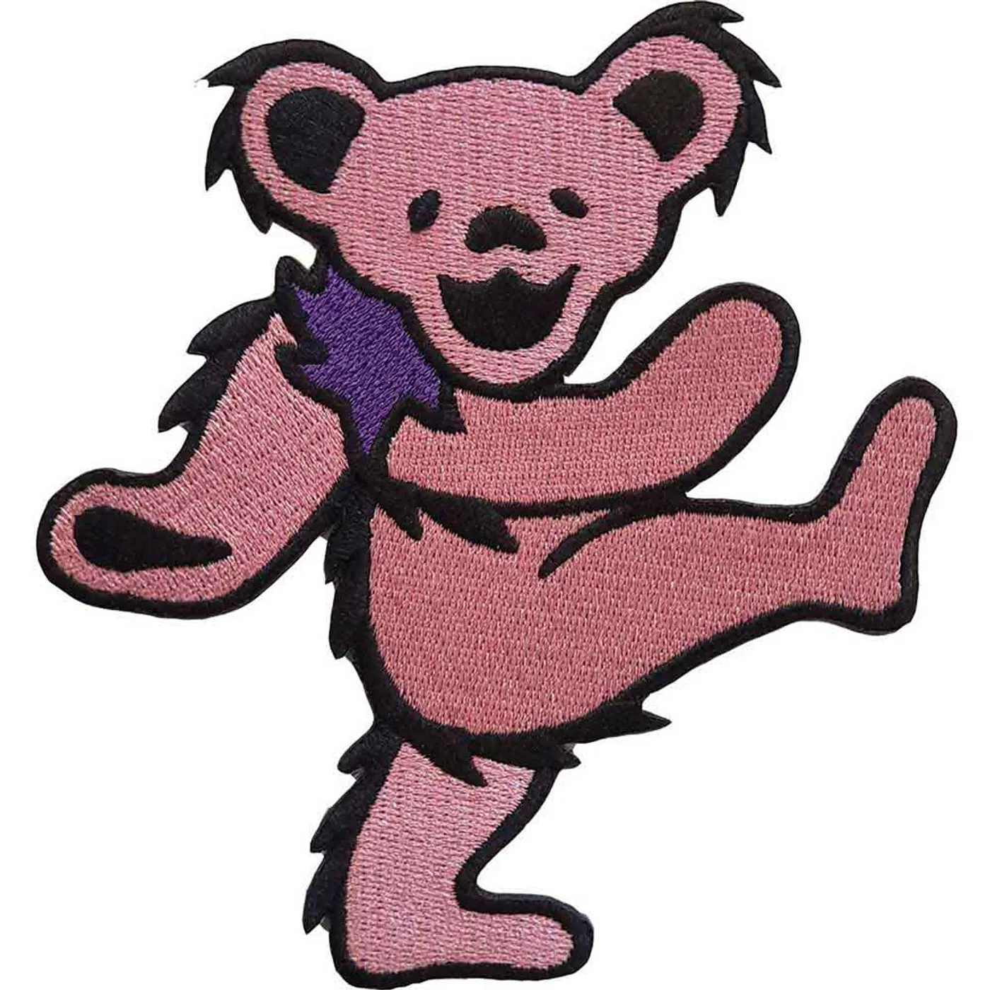 Grateful Dead Patches - Iron On - Pink Dancing Bear