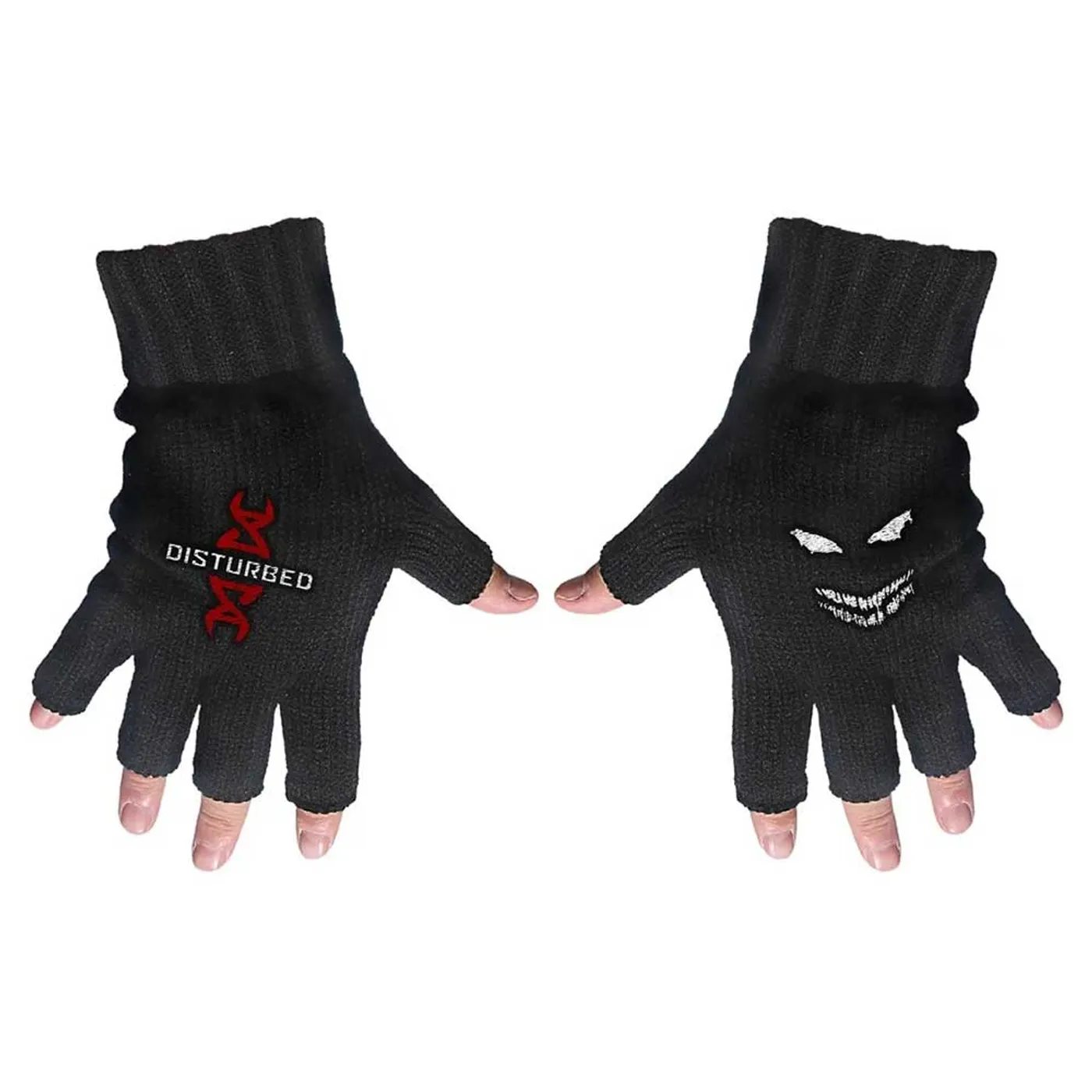 Disturbed Fingerless Gloves - Reddna