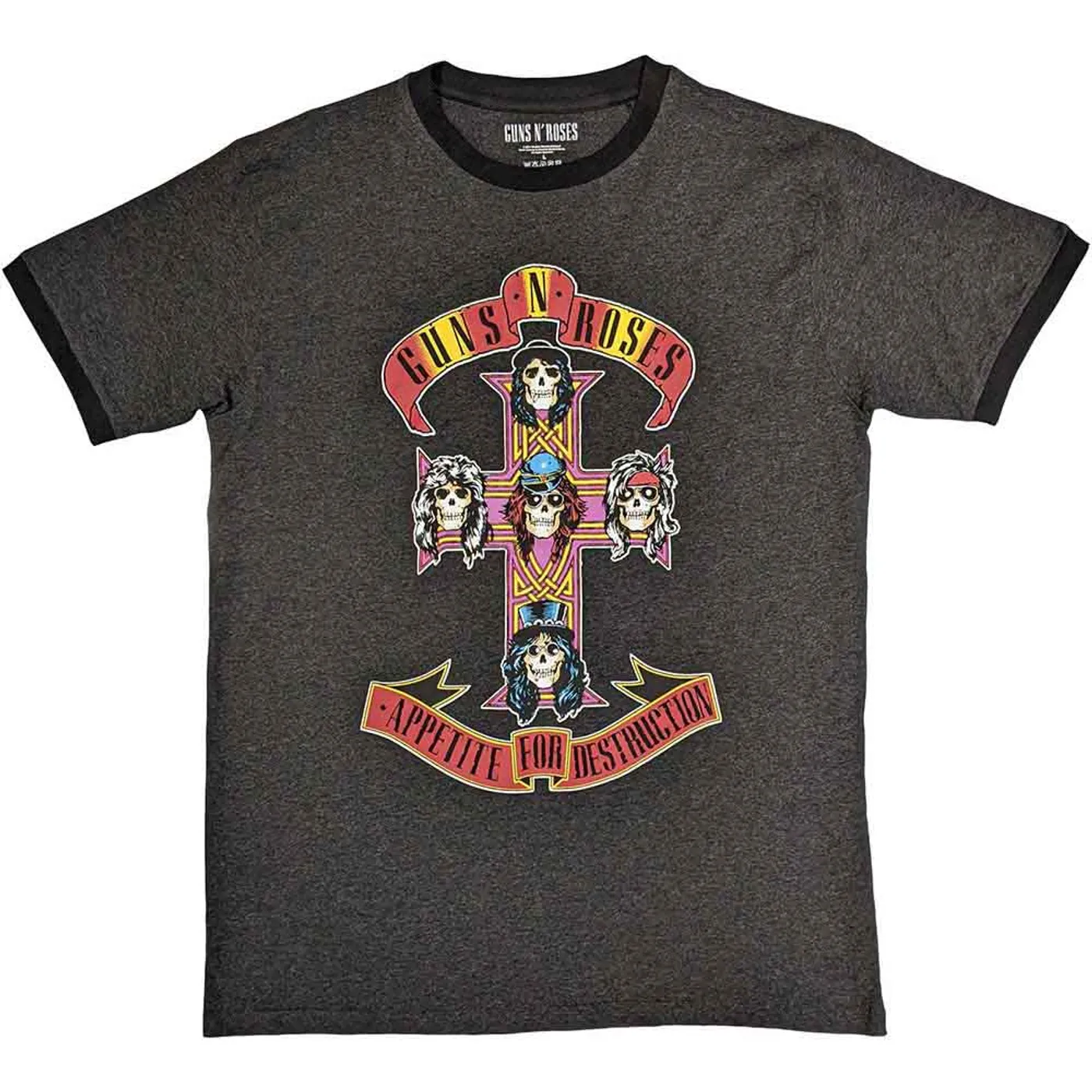 Guns N' Roses T Shirt - Appetite For Destruction Ringer