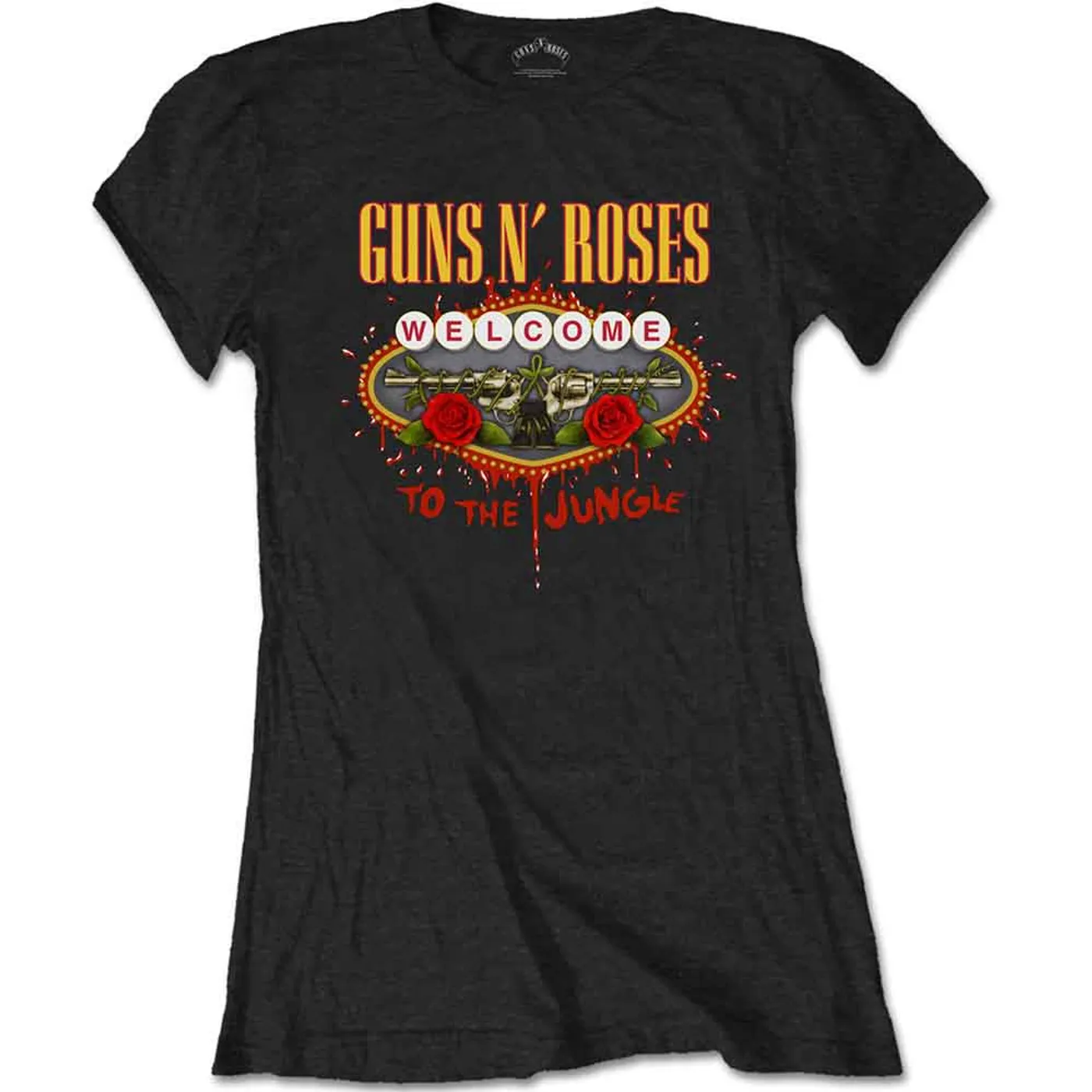 Guns N' Roses Woman's T Shirt - Welcome To The Jungle LV