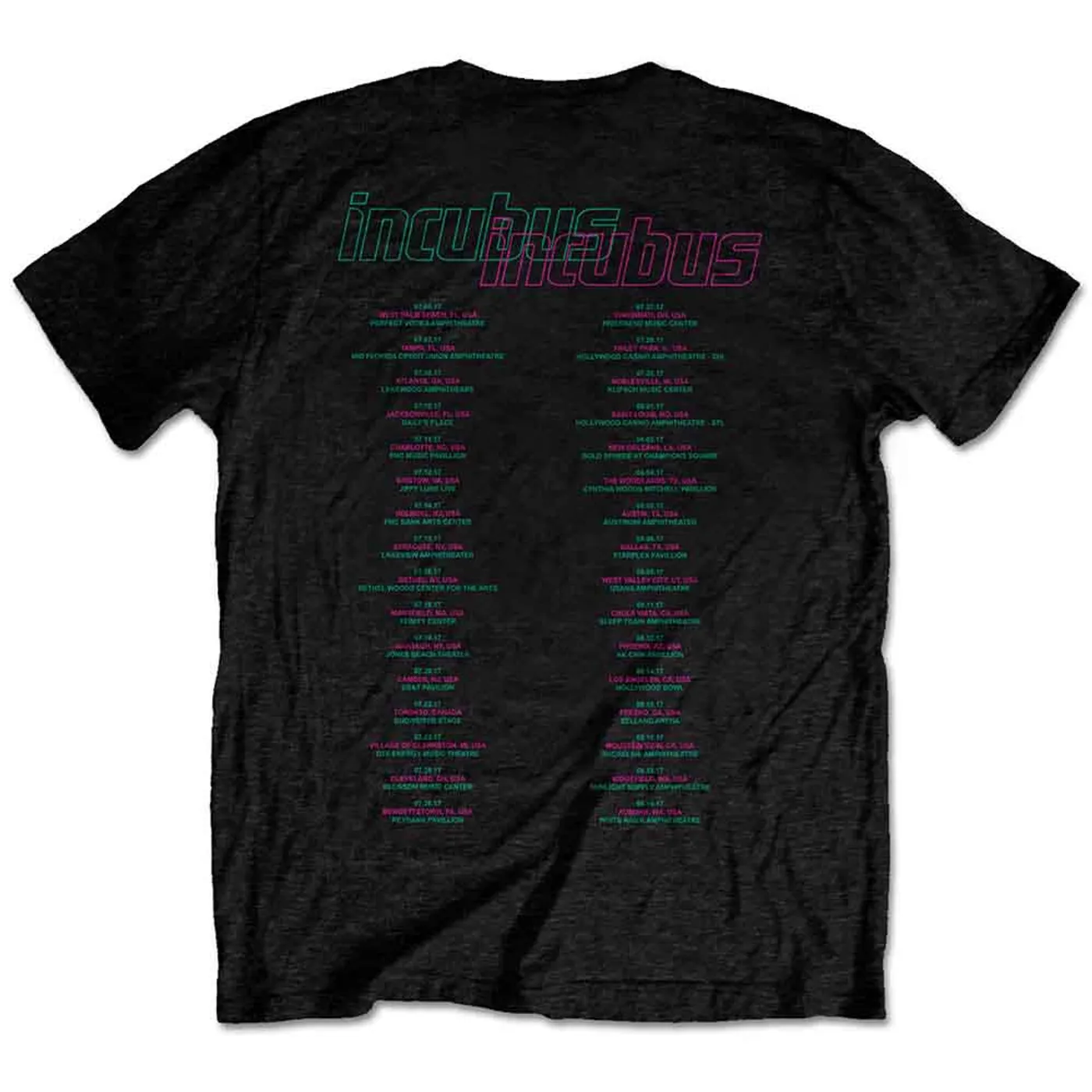 Incubus T Shirt - '17 Tour Tee