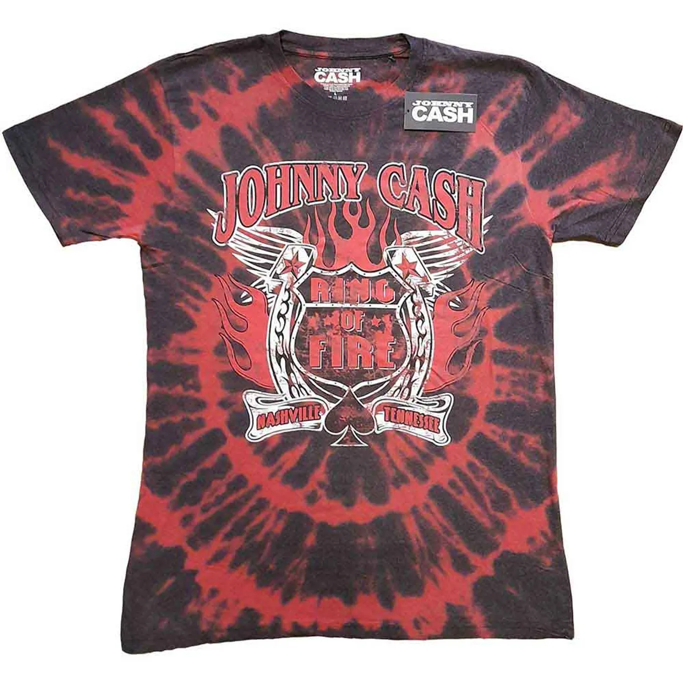 Johnny Cash T Shirt - Ring Of Fire