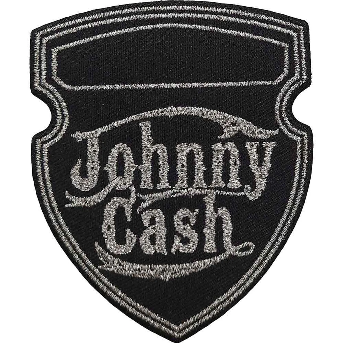 Johnny Cash Patches - Iron On - Metallic Shield