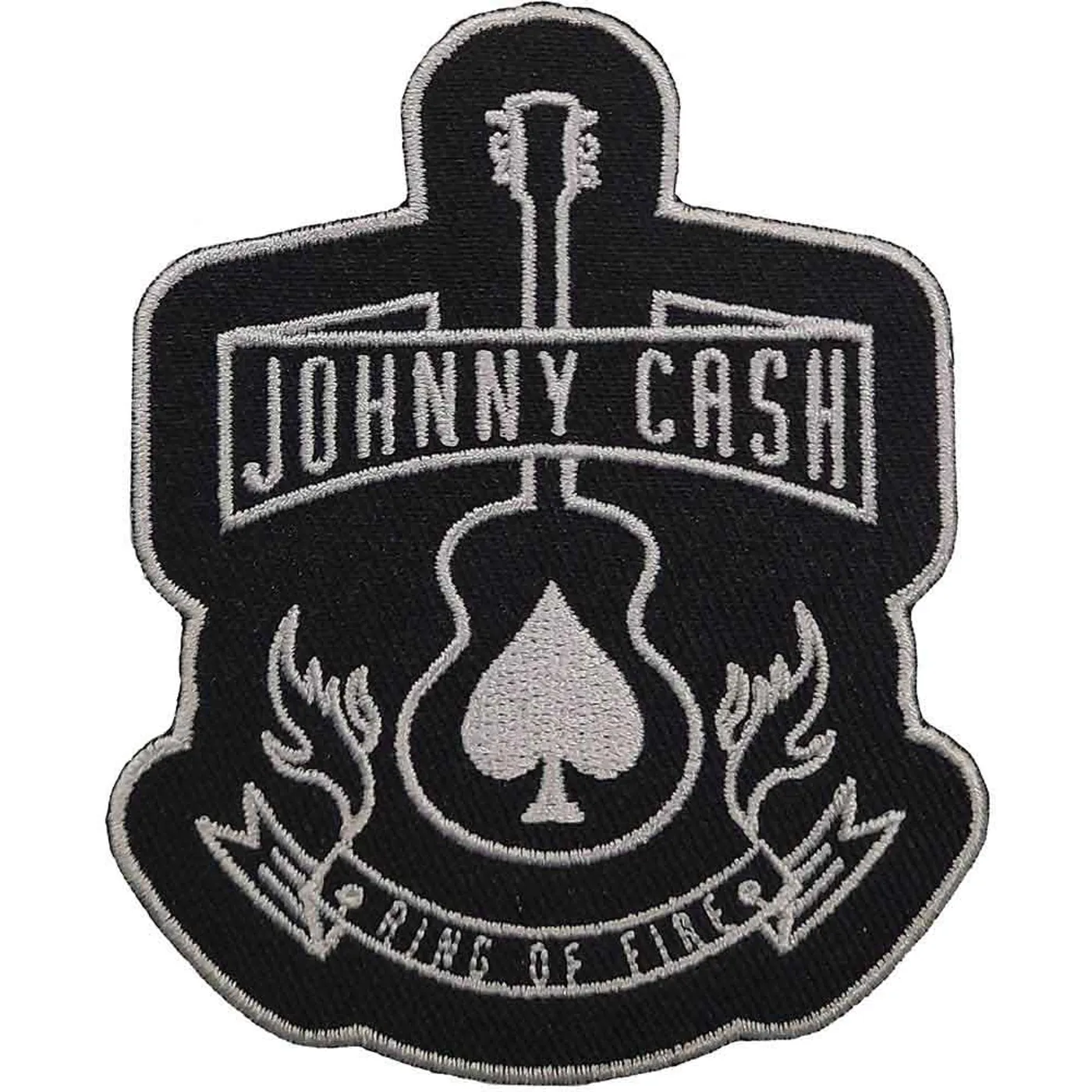 Johnny Cash Patches - Iron On - Guitar