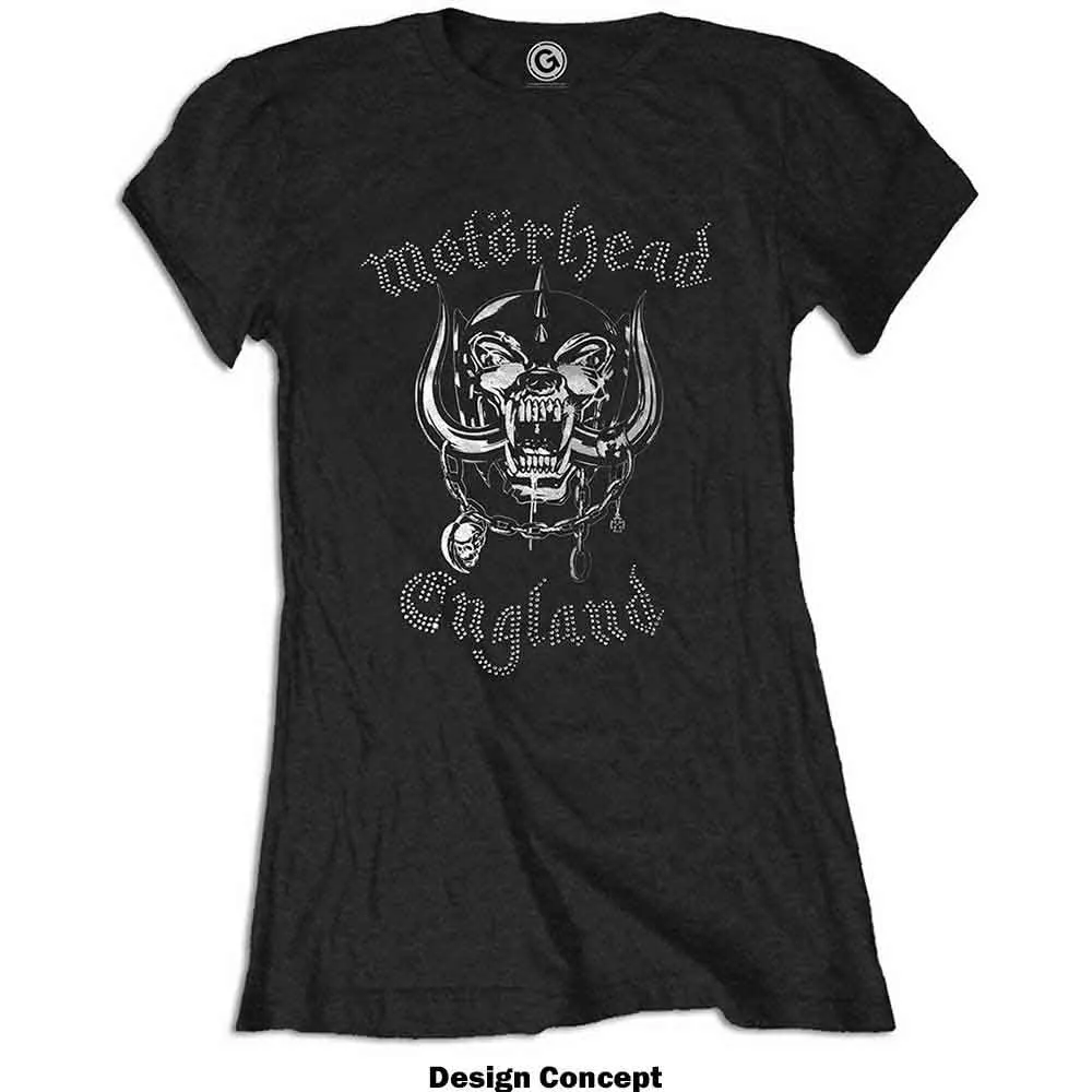 Woman's T Shirt - England Diamante