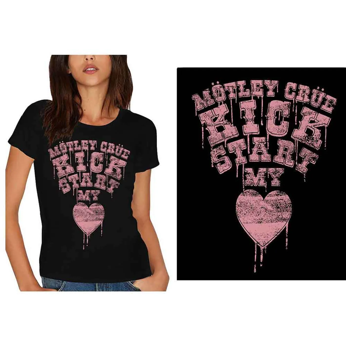 Mötley Crüe MÃ¶tley CrÃ¼e Woman's T Shirt - Kick Start My Heart