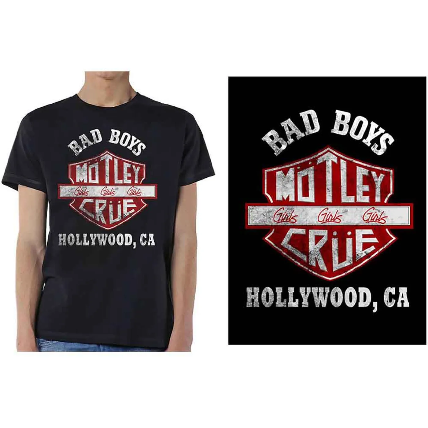 Mötley Crüe MÃ¶tley CrÃ¼e T Shirt - Bad Boys Shield