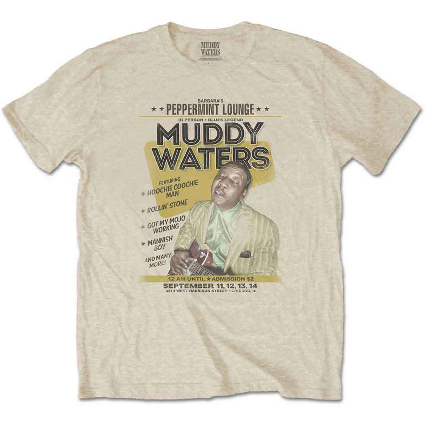 Muddy Waters T Shirt - Peppermint Lounge