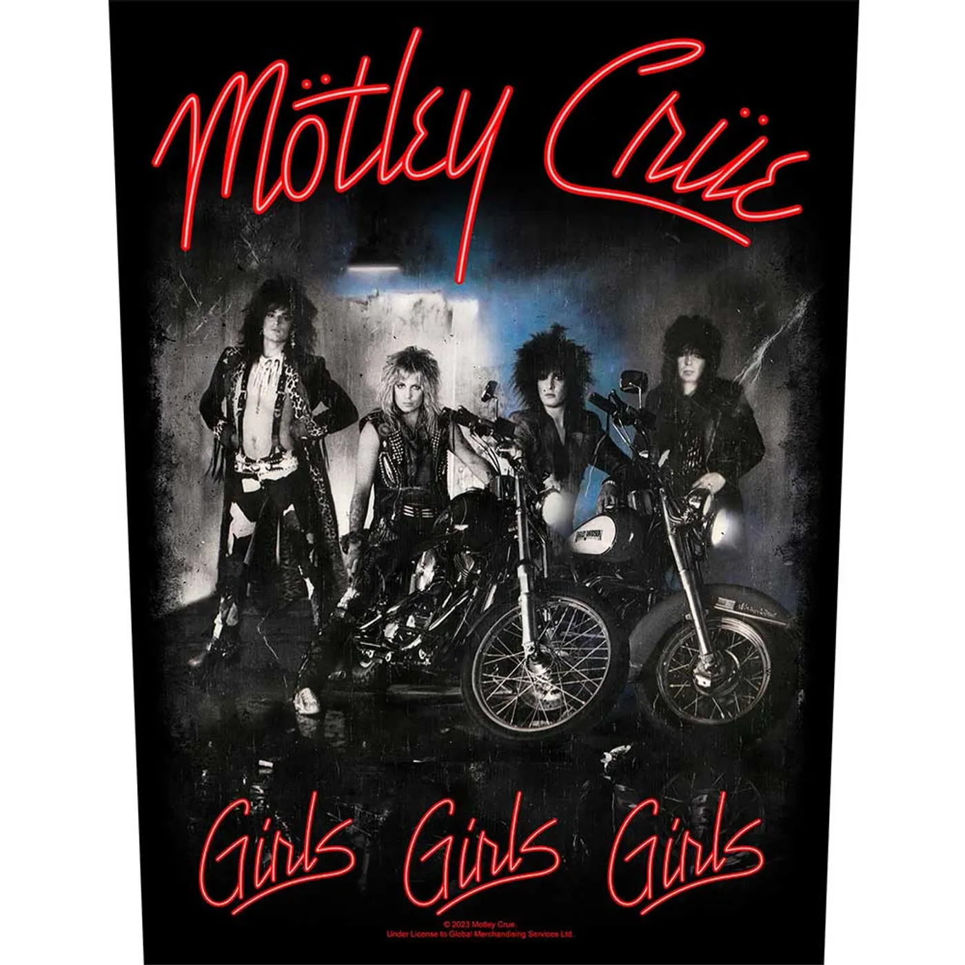 Mötley Crüe MÃ¶tley CrÃ¼e Patches - Woven Sew On - Girls, Girls, Girls