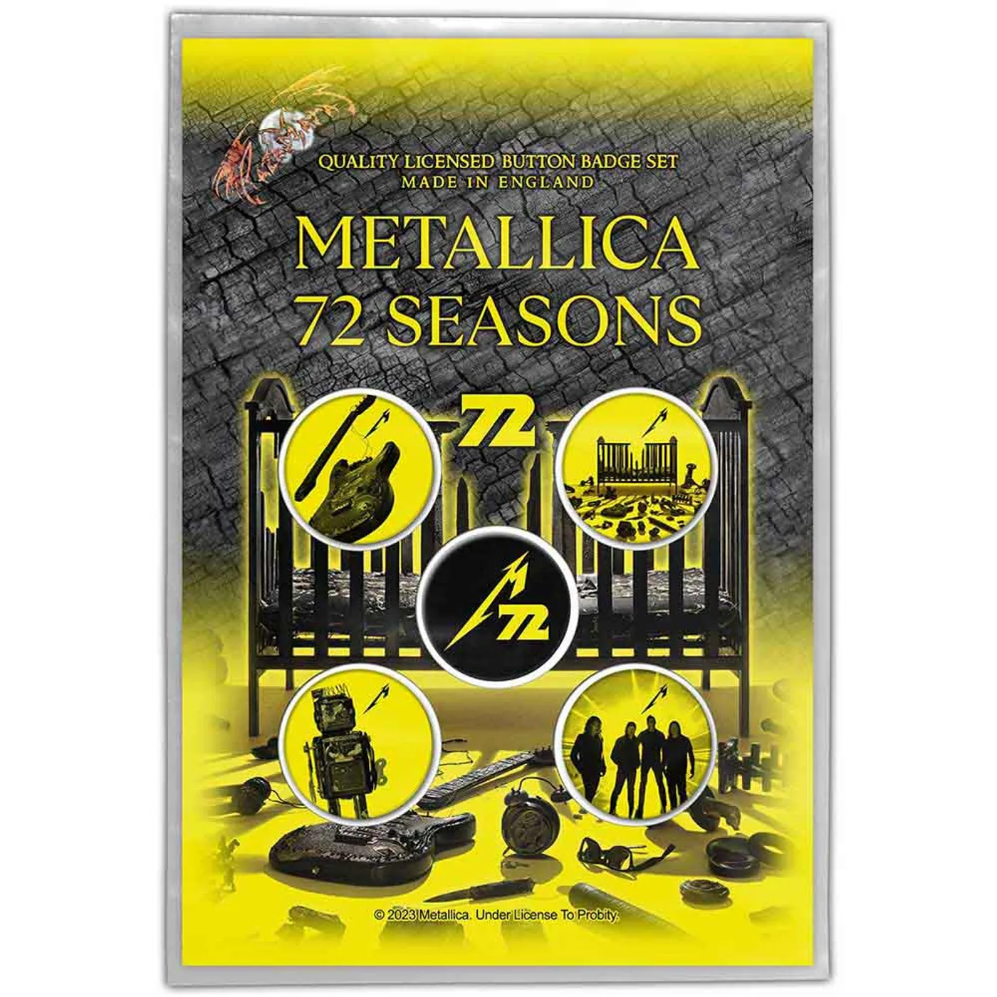 Metallica Plastic Pin Badge - 72 Seasons