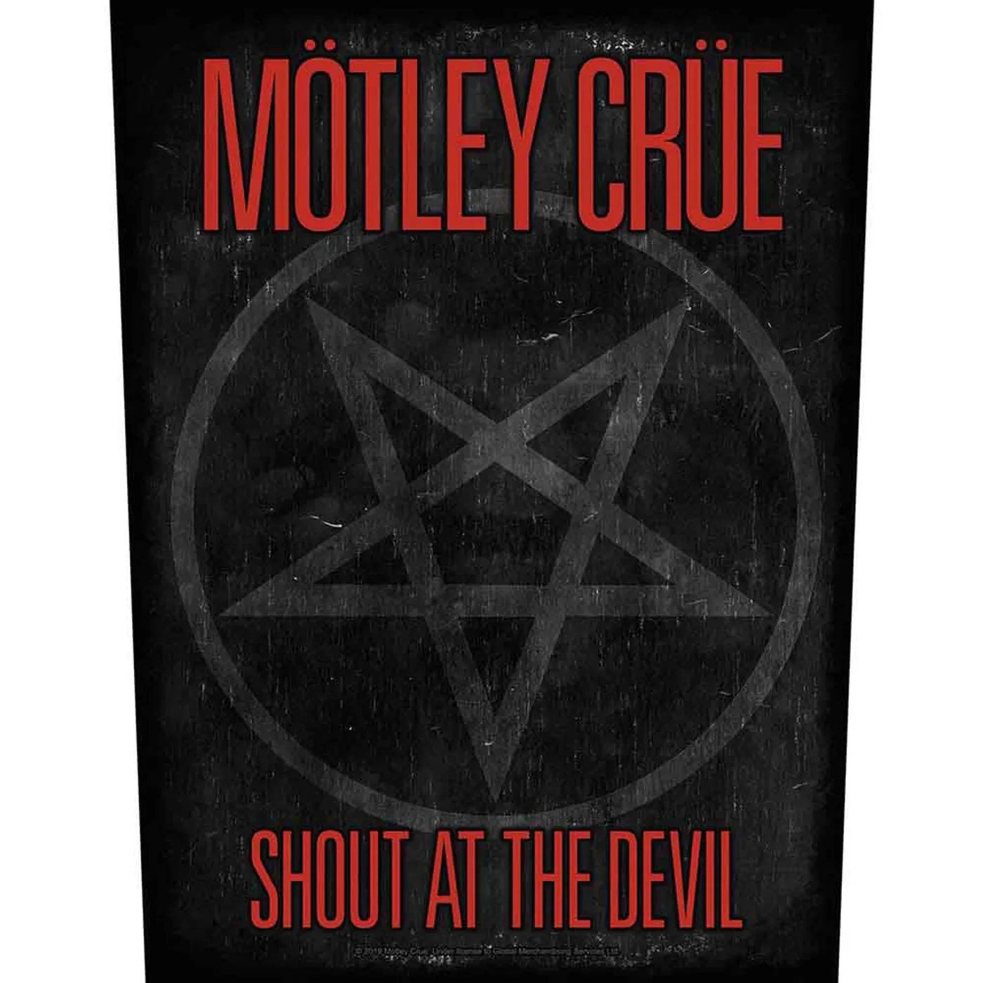 Mötley Crüe MÃ¶tley CrÃ¼e Patches - Woven Sew On - Shout At The Devil Pentagram