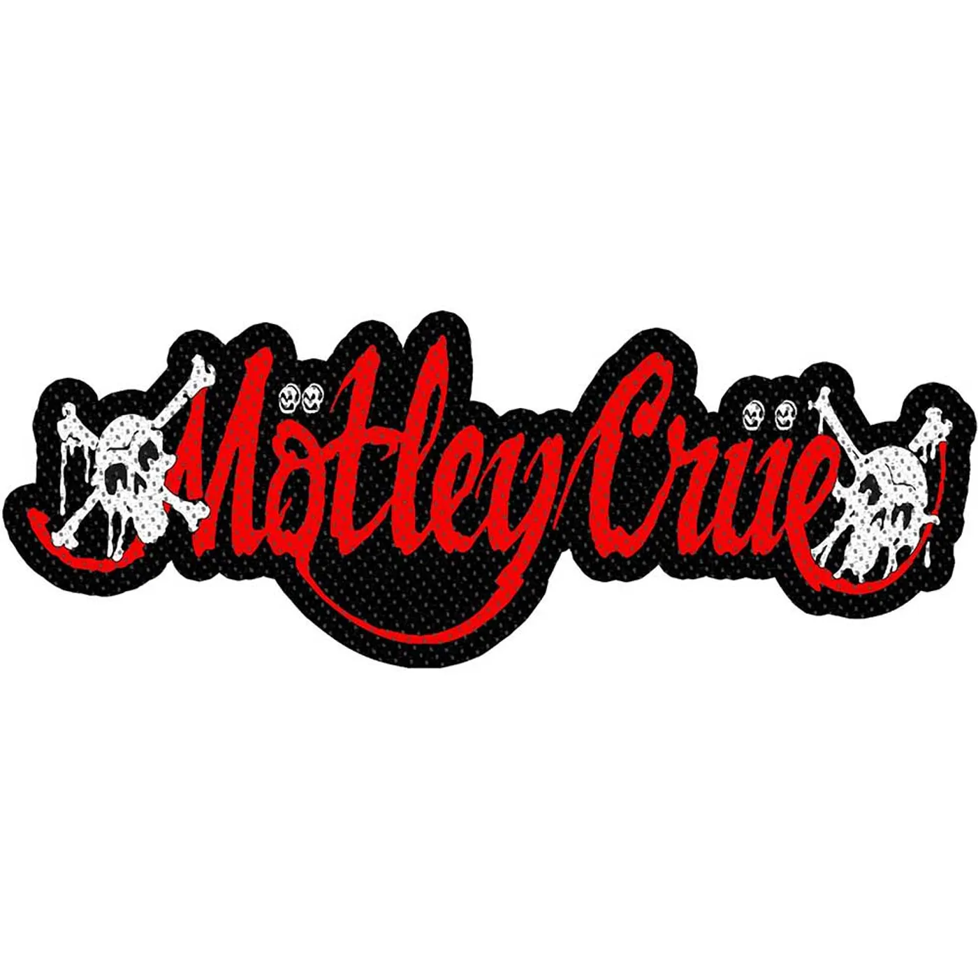 Mötley Crüe MÃ¶tley CrÃ¼e Patches - Woven Sew On - Dr Feelgood Logo Cut Out