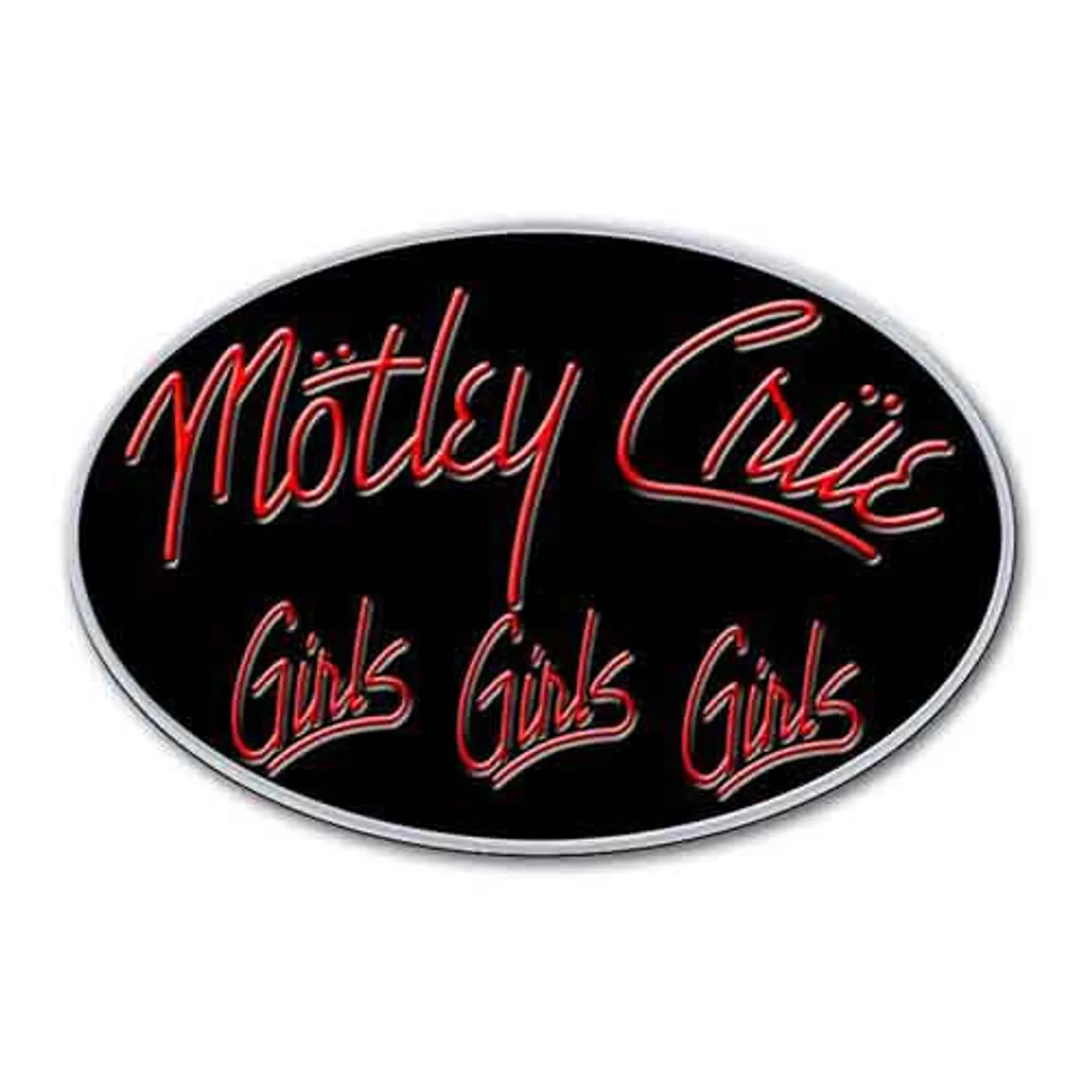Mötley Crüe MÃ¶tley CrÃ¼e Pin Badge - Girls Girls Girls Logo