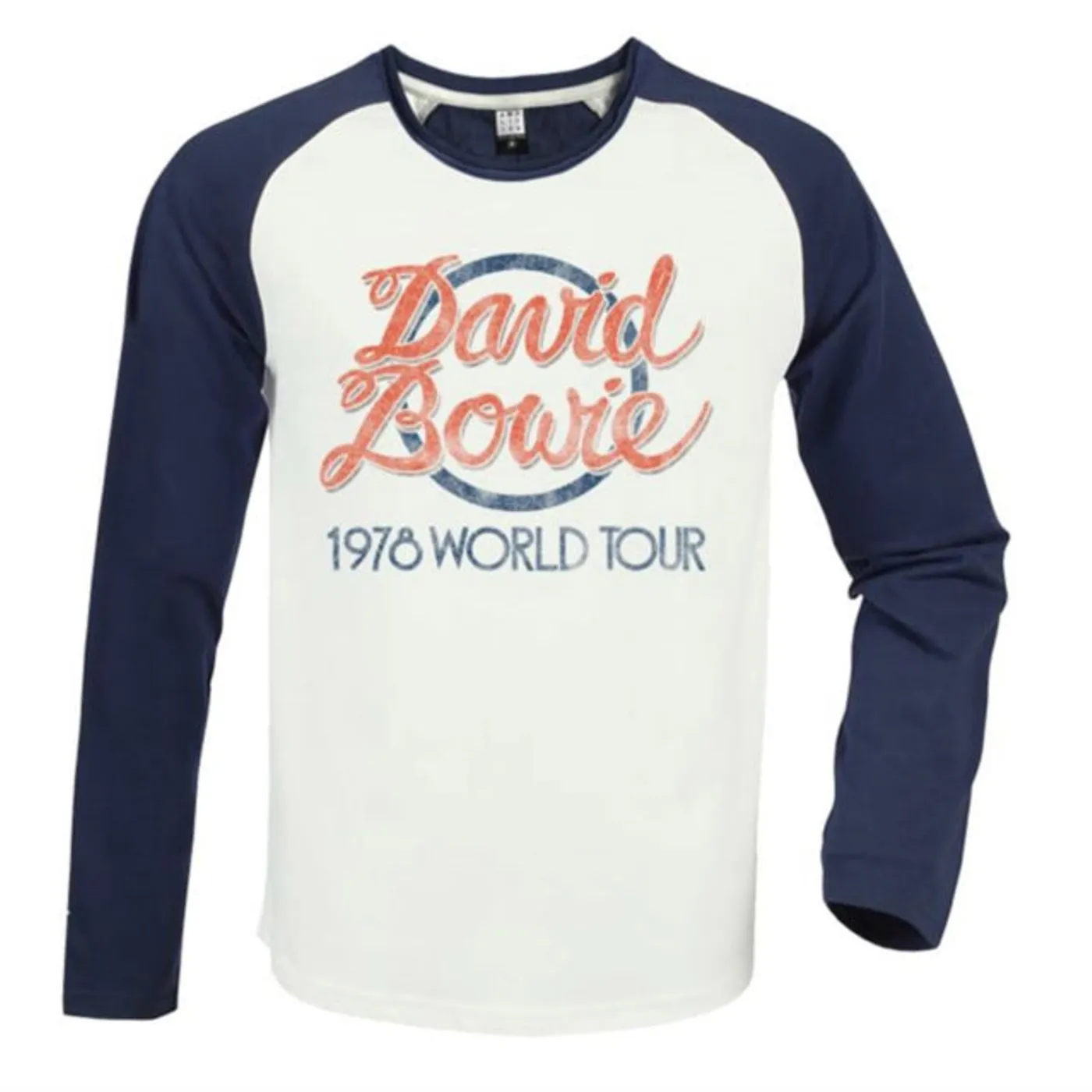 David Bowie Baseball Jersey - 1978 World Tour White / Navy Amplified Vintage