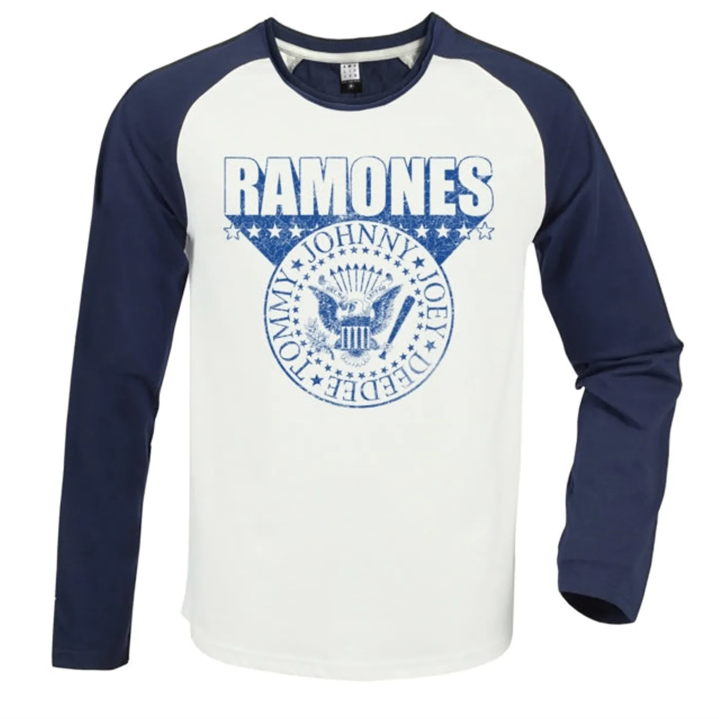 Ramones Baseball Jersey - 3D Crest White / Navy Amplified Vintage