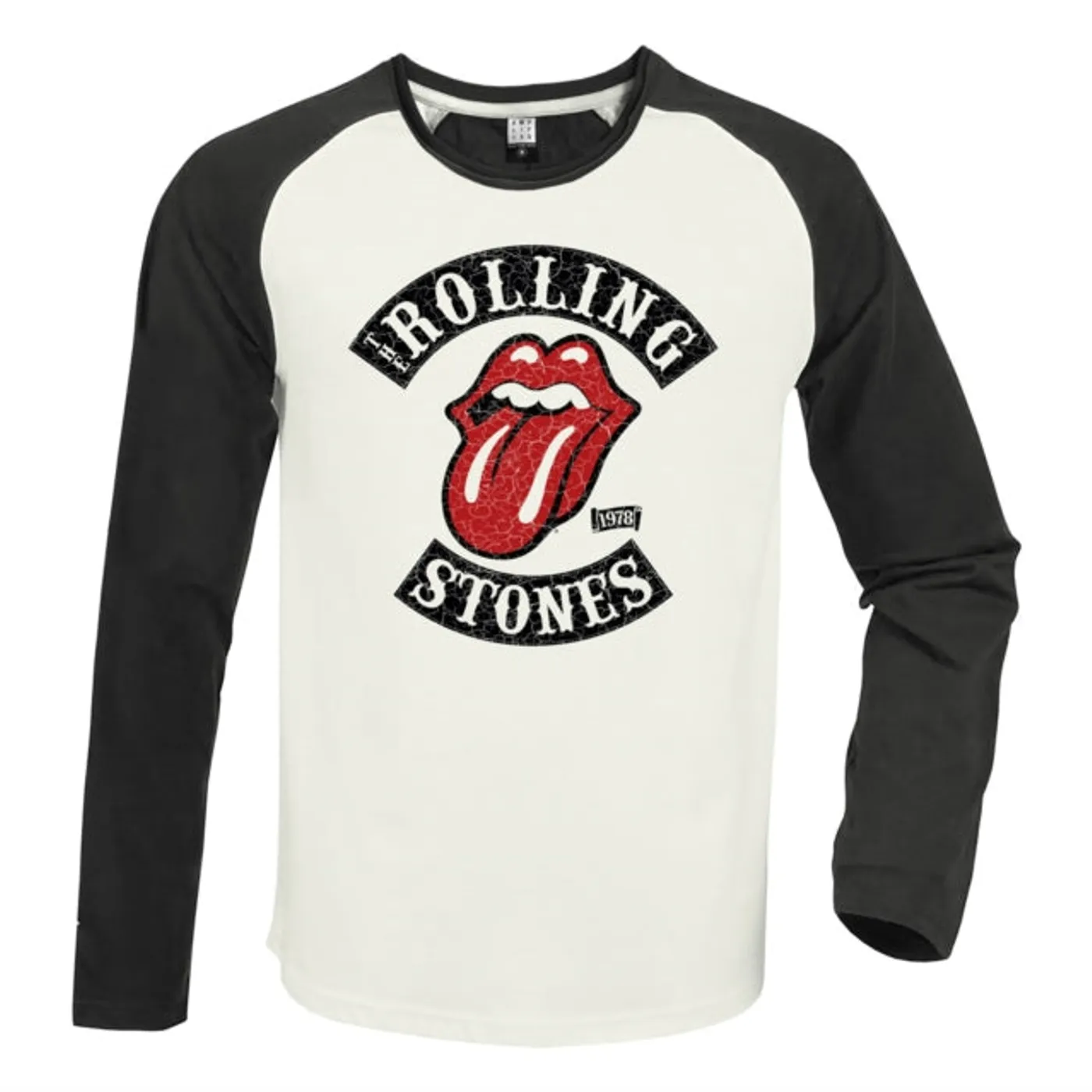 The Rolling StonesBaseball Jersey - 1978 Tour White / Charcoal Amplified Vintage