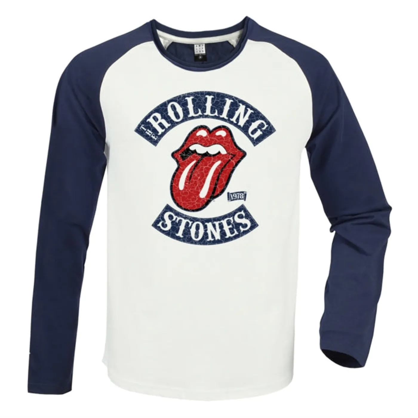 The Rolling StonesBaseball Jersey - 1978 Tour White / Navy Amplified Vintage