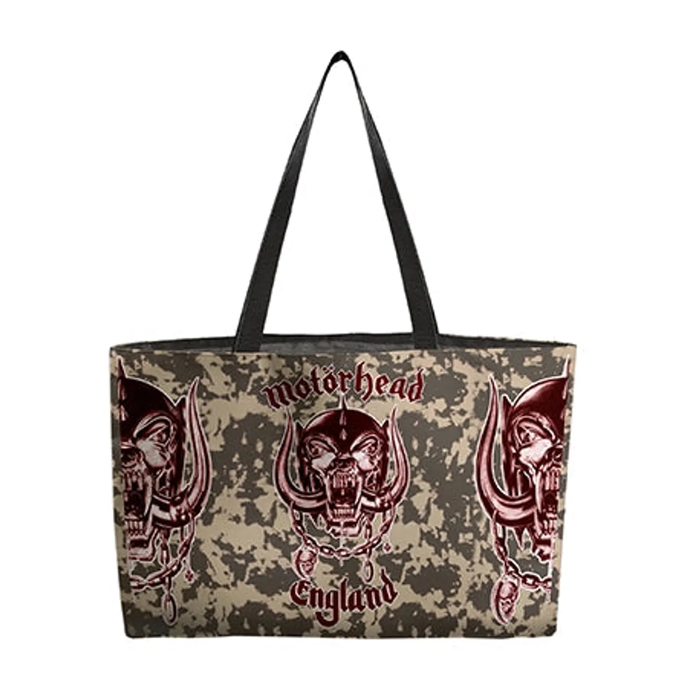 Rocksax Motörhead Webbing Handled Beach/Shopper Bag - Green Camo