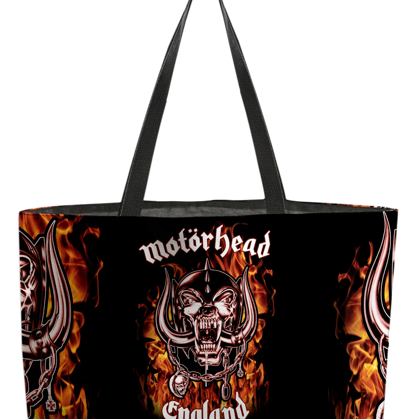 Rocksax Motörhead Webbing Handled Beach/Shopper Bag - Fire